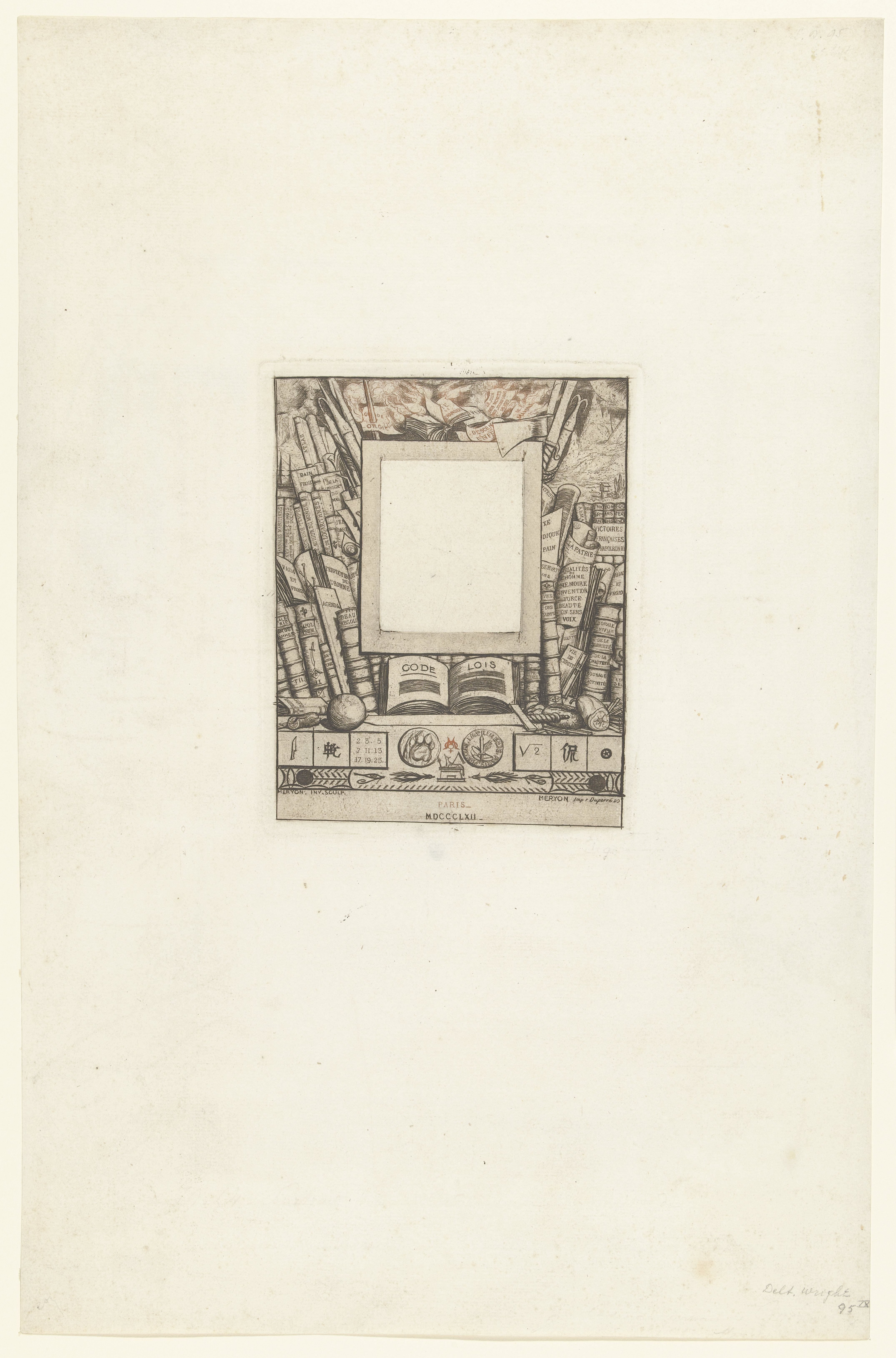 Omlijsting voor portret van Armand Guéraud