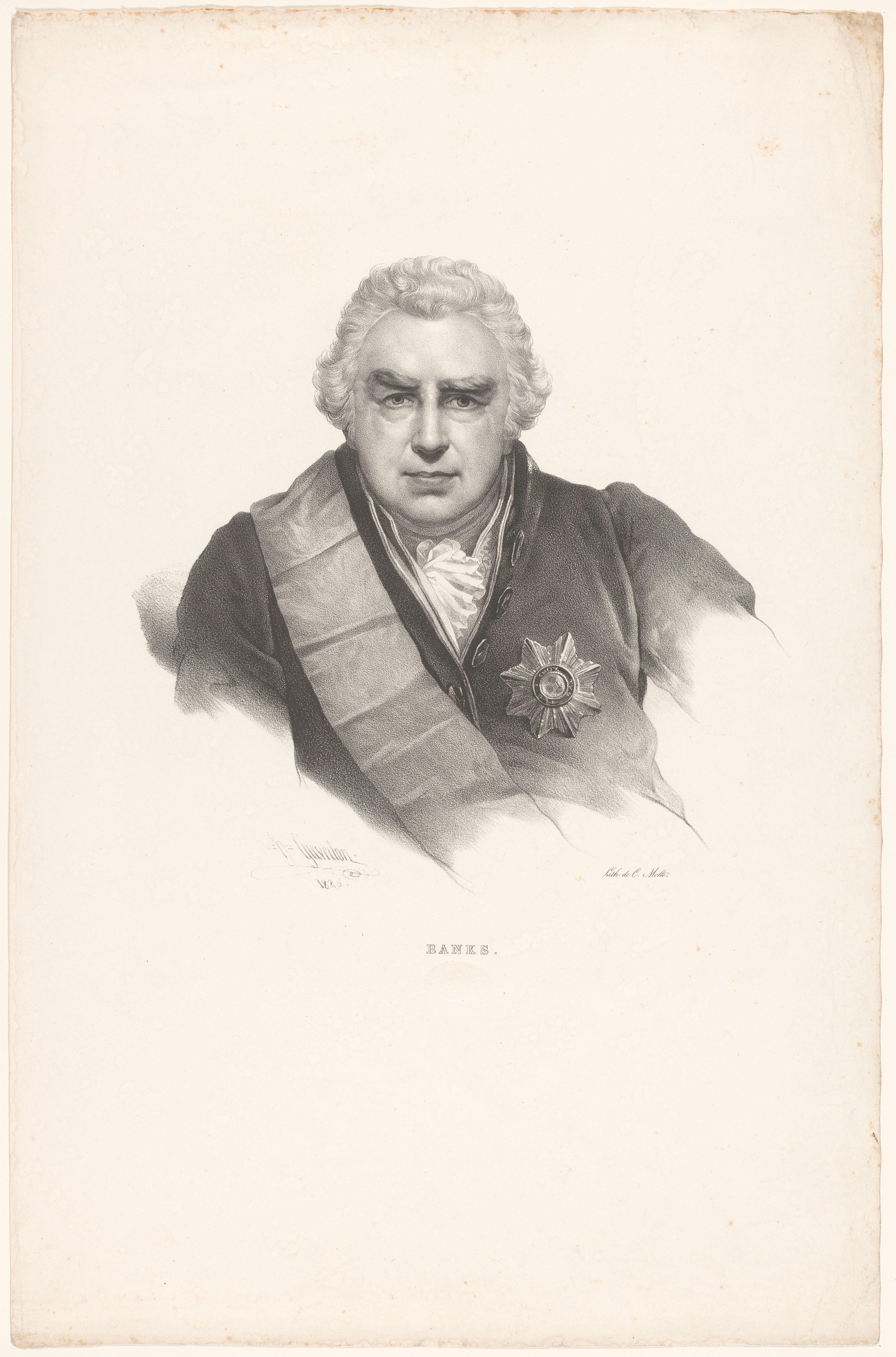 Portret van Joseph Banks