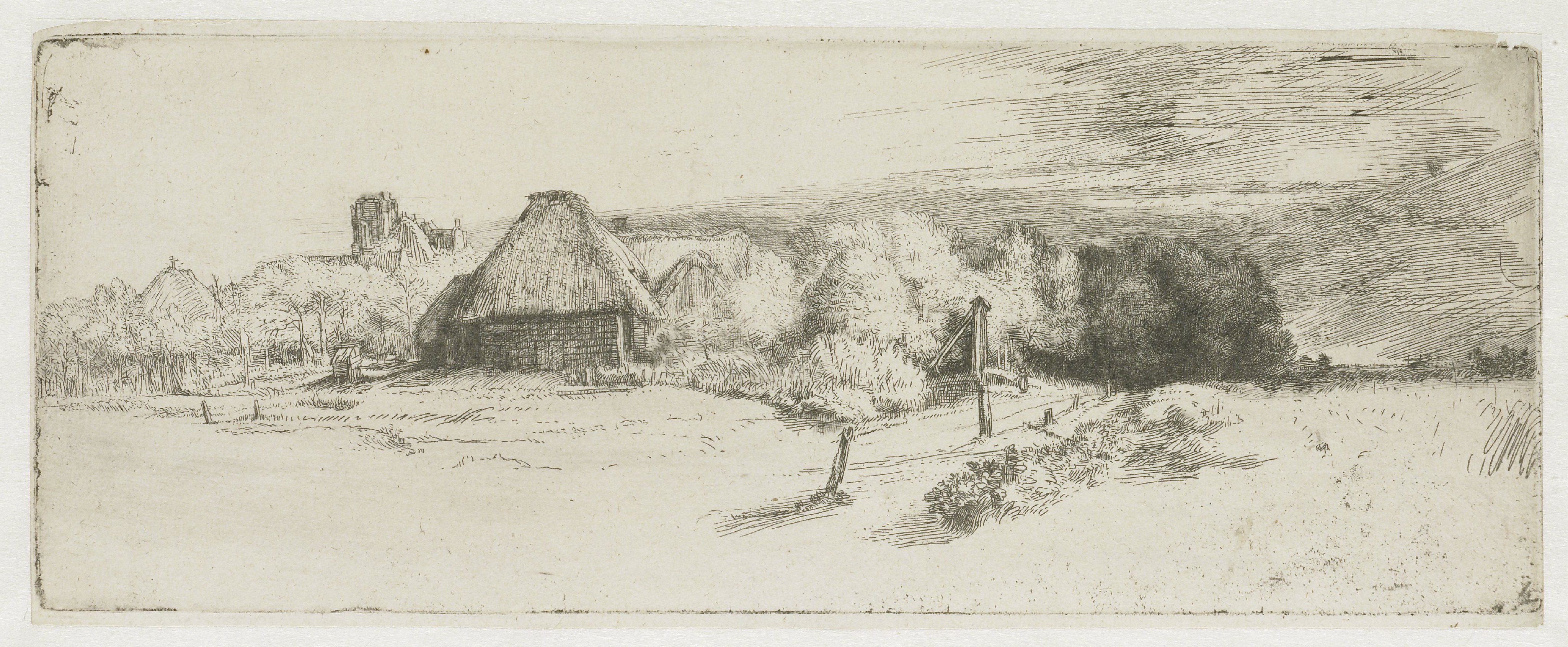 Landscape with a farm building and the 'house with the tower'