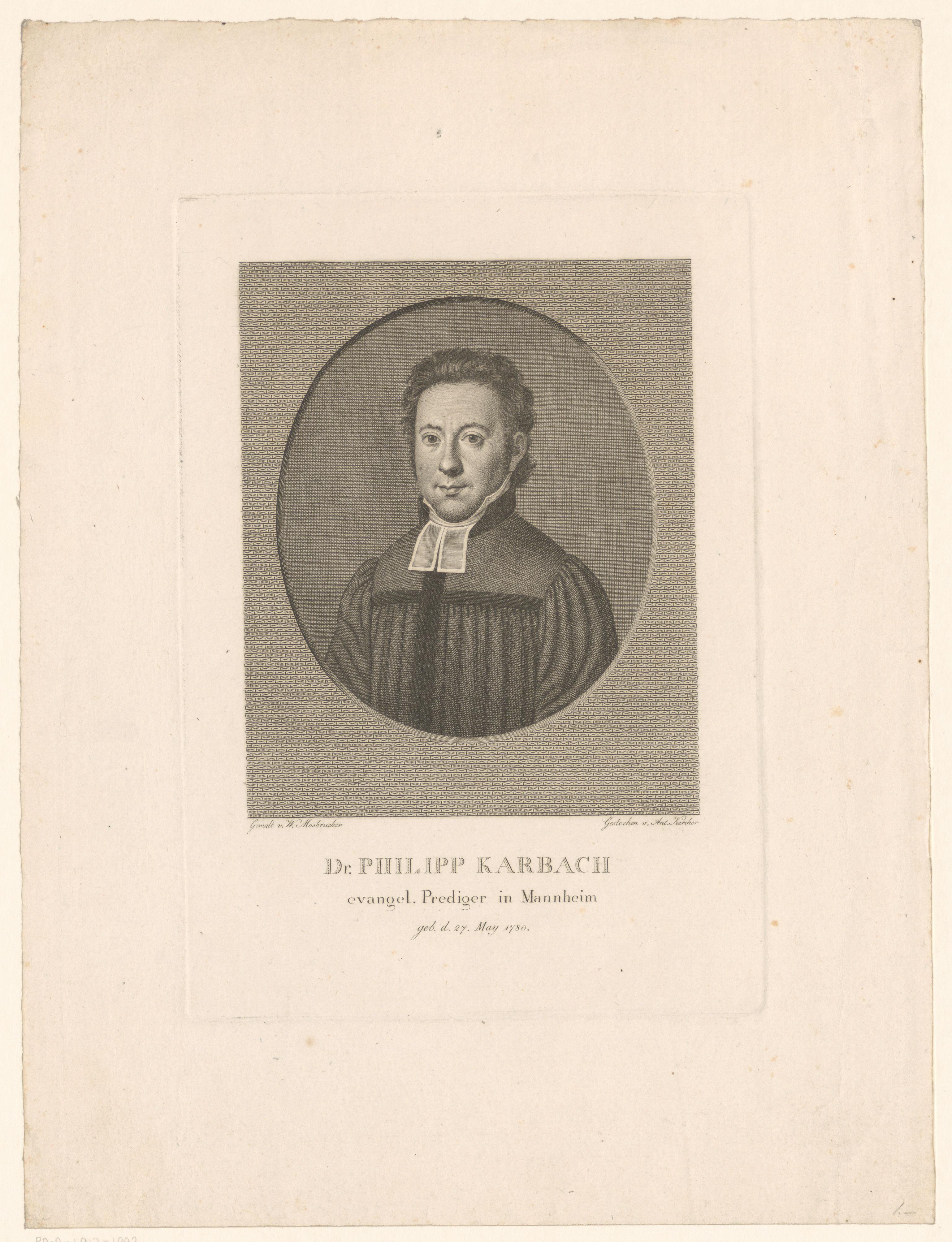 Portret van Philipp Karbach