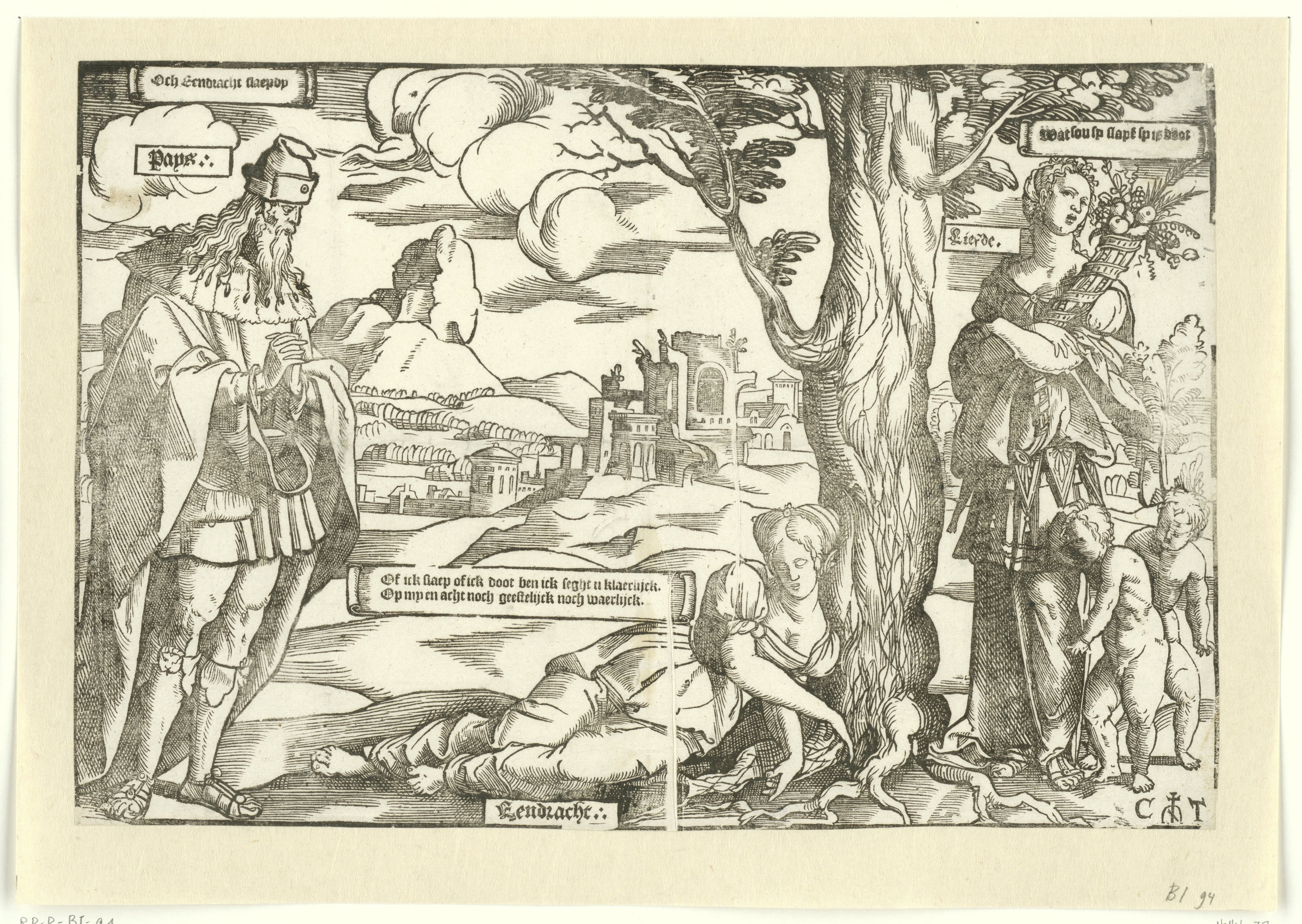 Allegorie met Eendracht, Vrede en Liefde