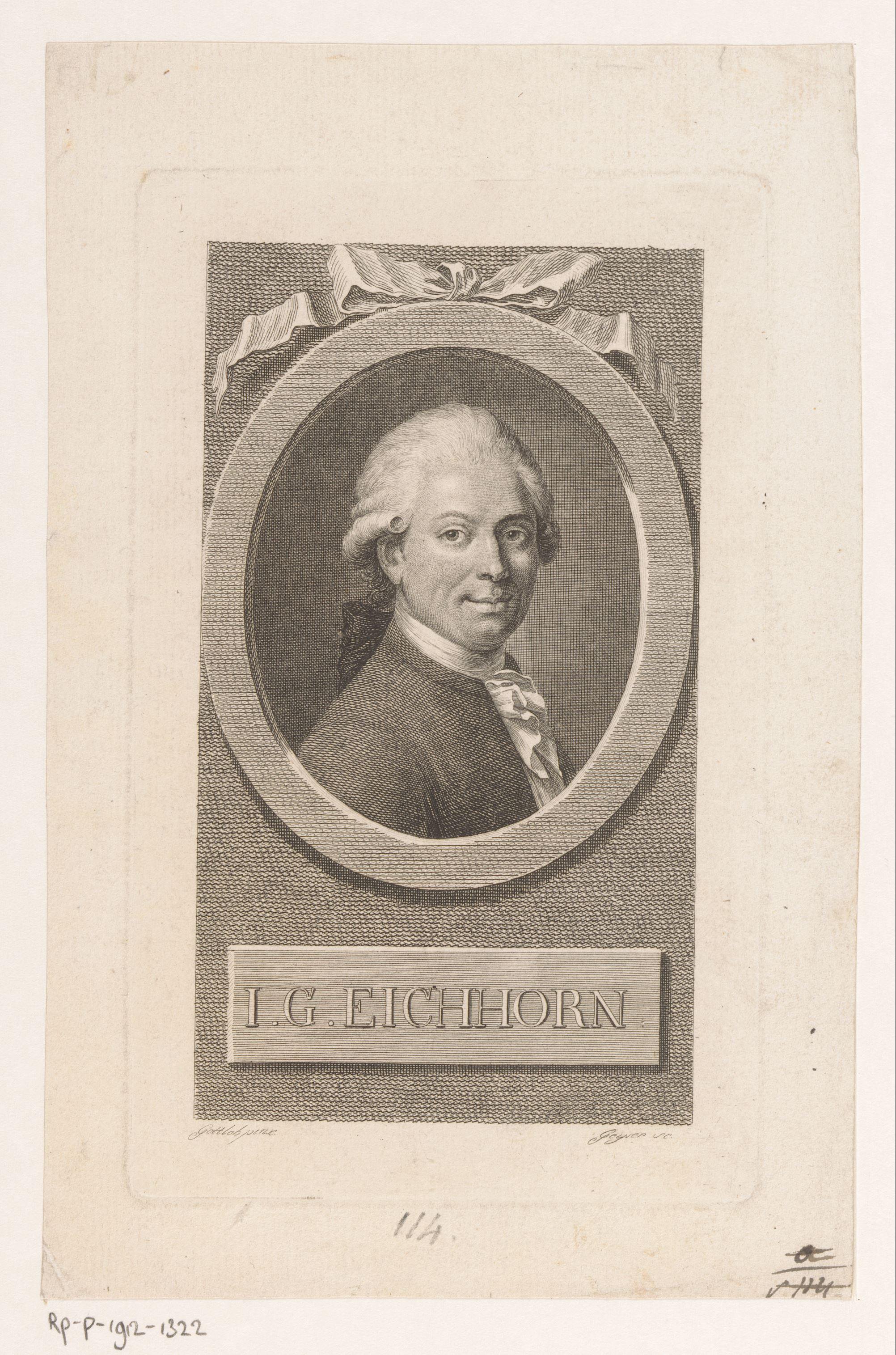 Portret van Johann Gottfried Eichhorn