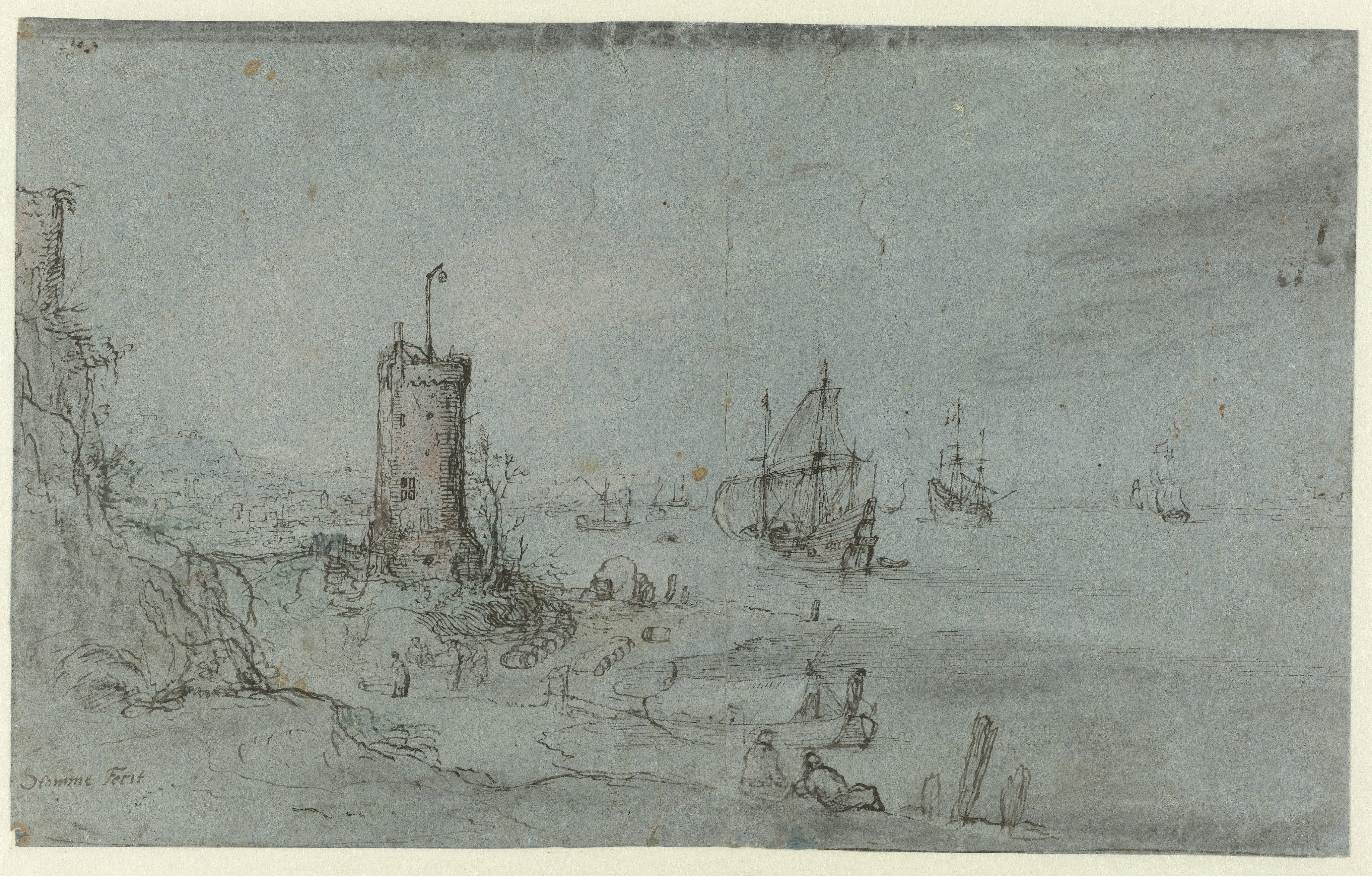 Coastal Landscape with a Round Tower