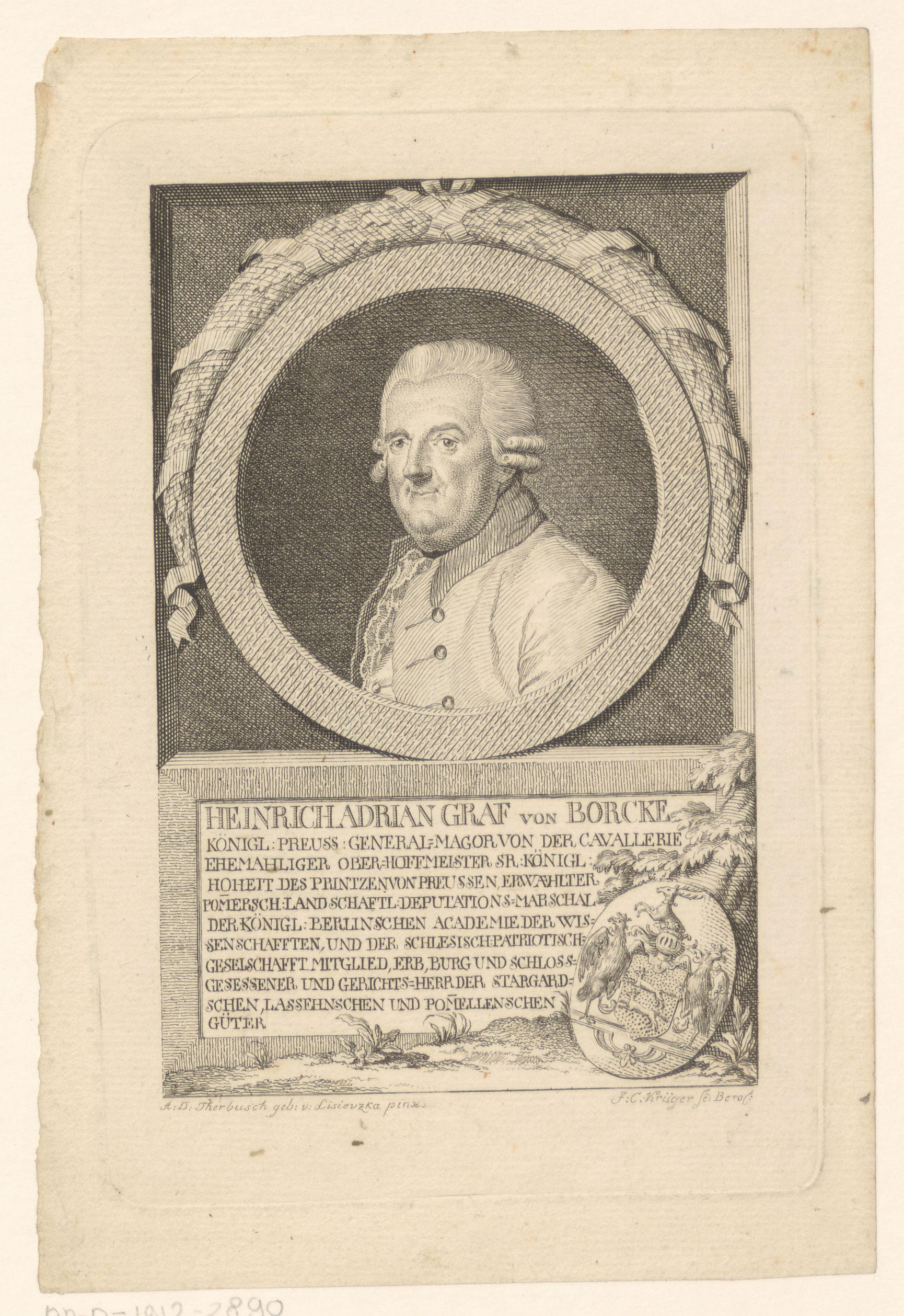 Portret van Heinrich Adrian von Borcke