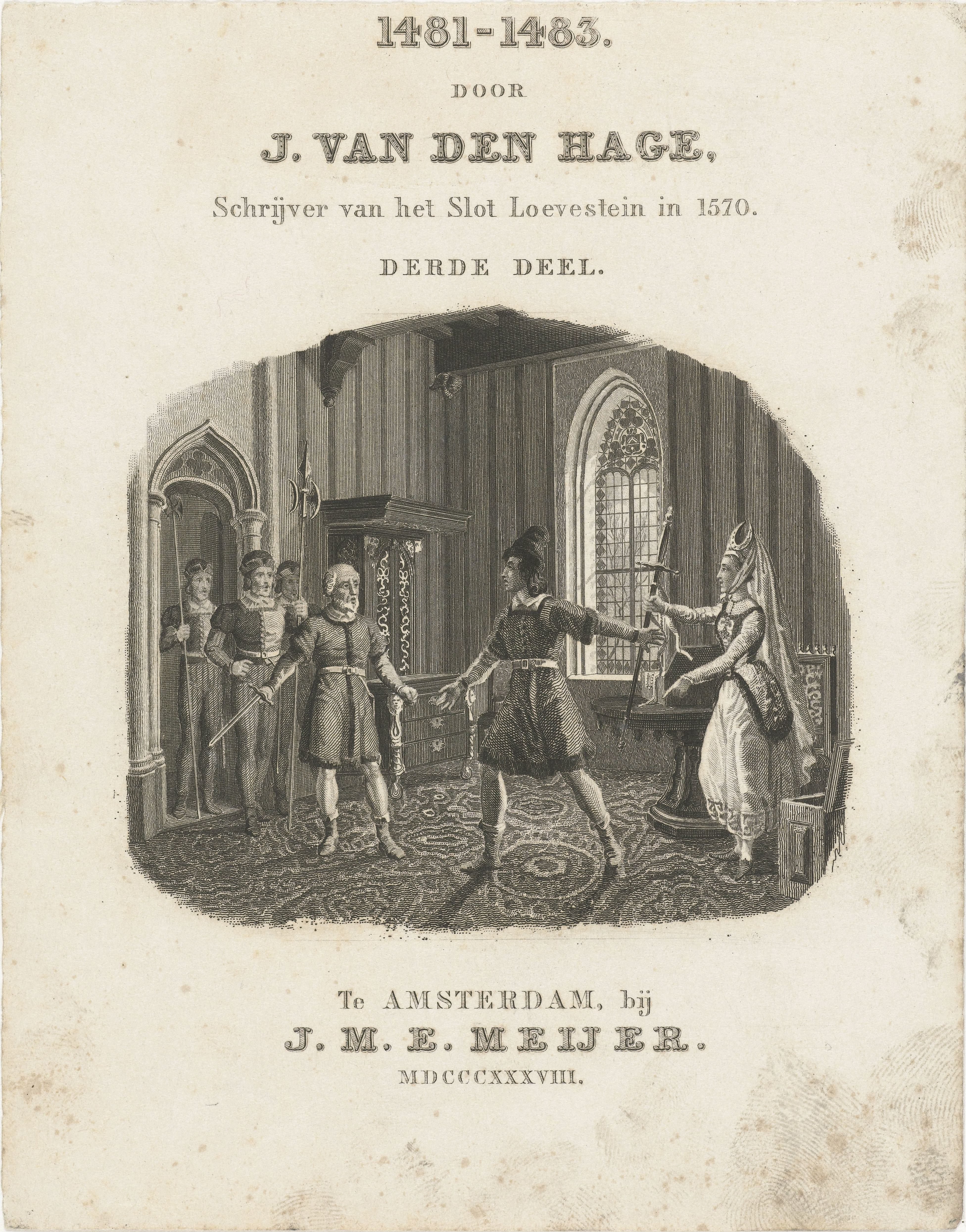 Vrouw reikt haar man zijn zwaard