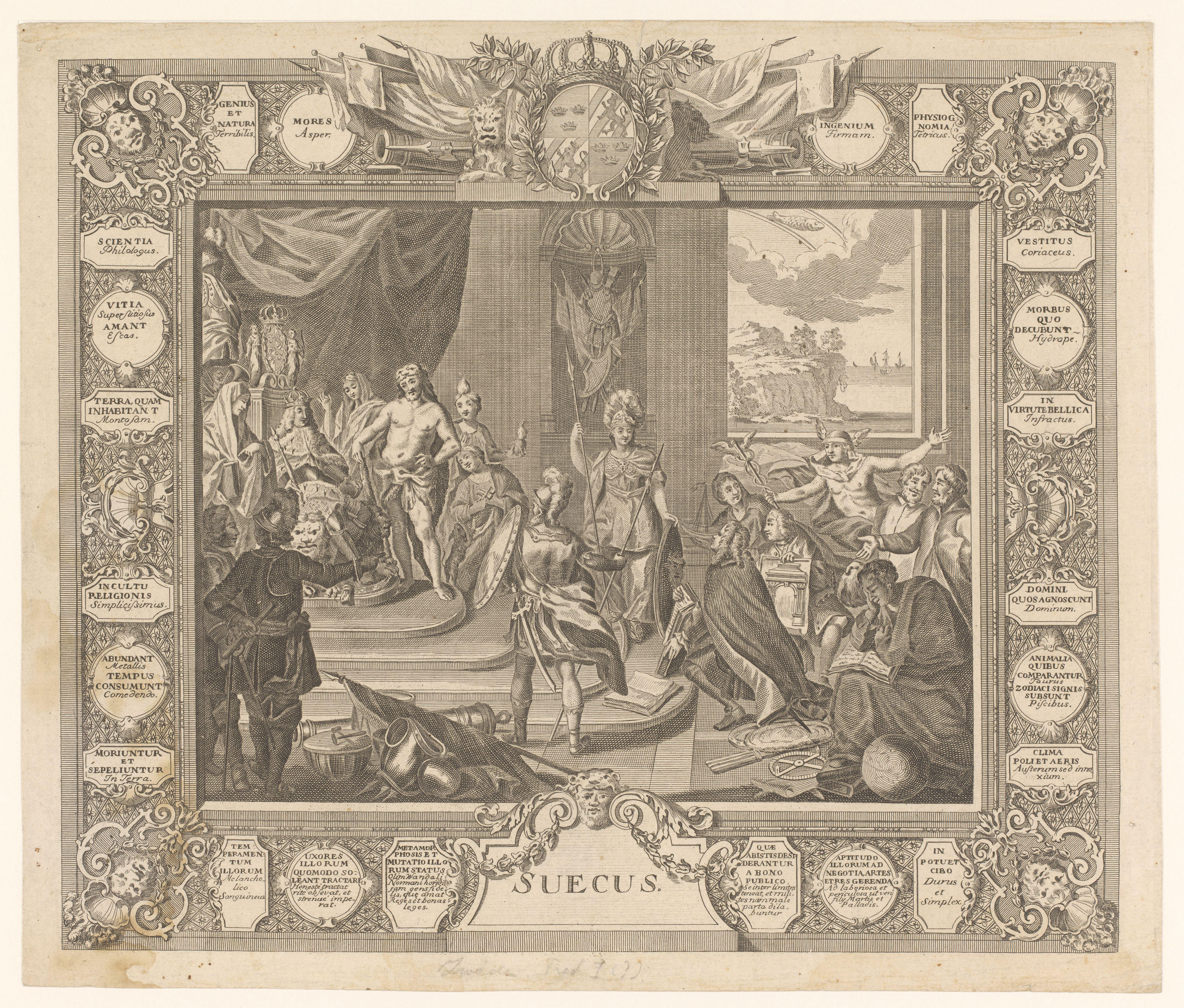 Allegorie op Zweden of het koningschap van Frederik I van Zweden