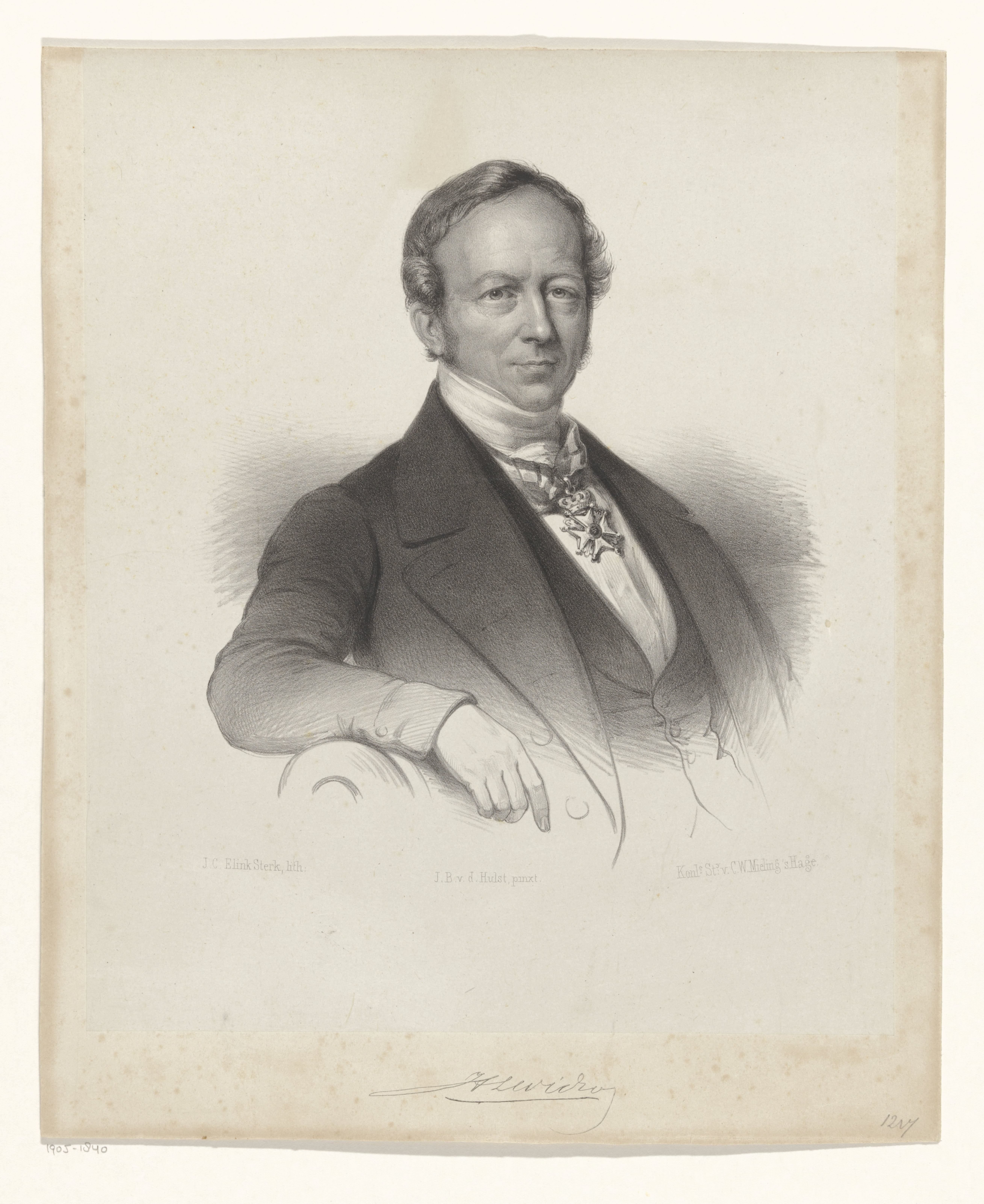 Portret van Hendrik Ludolf Wichers