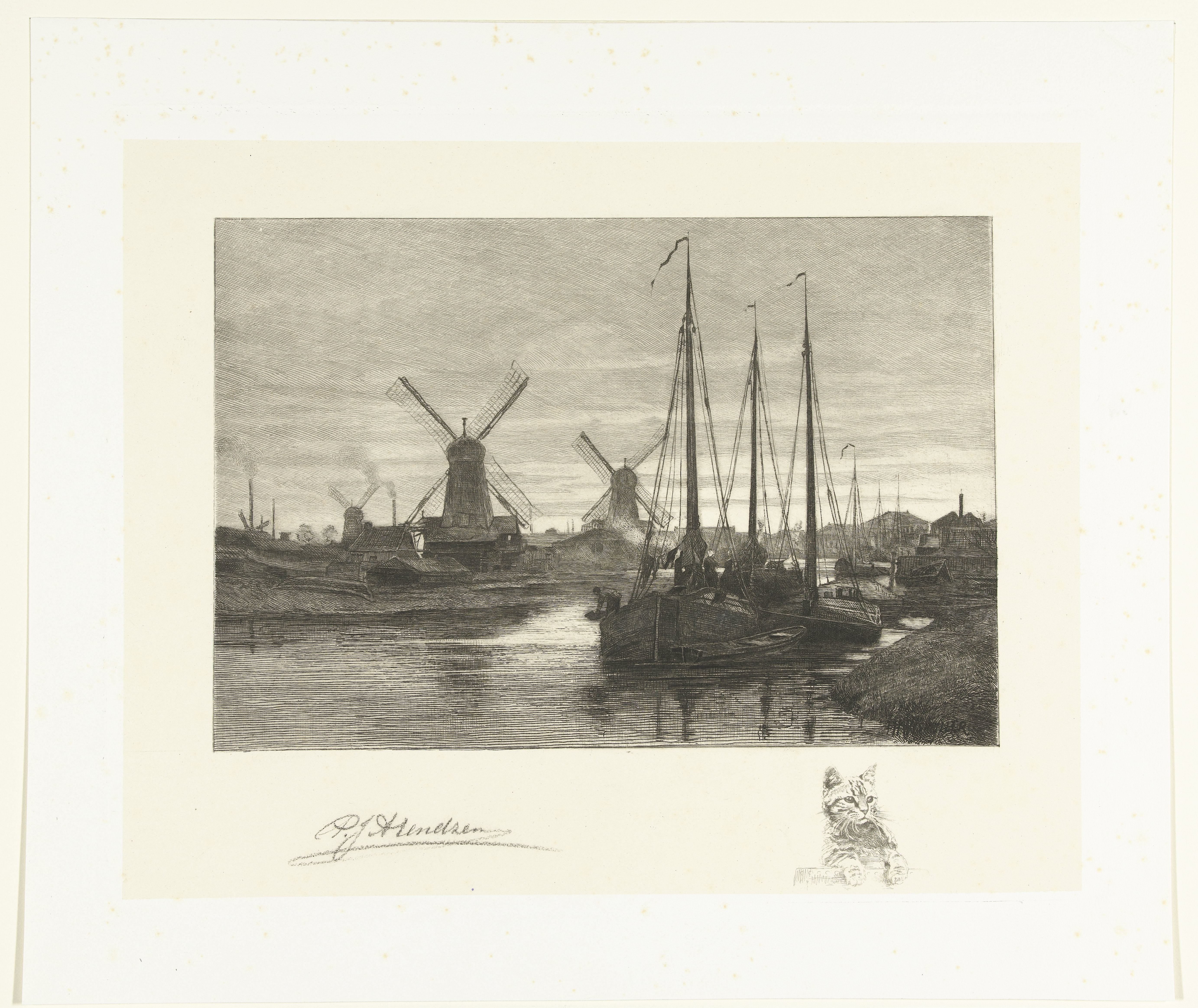 Gezicht op de Kattensloot te Amsterdam