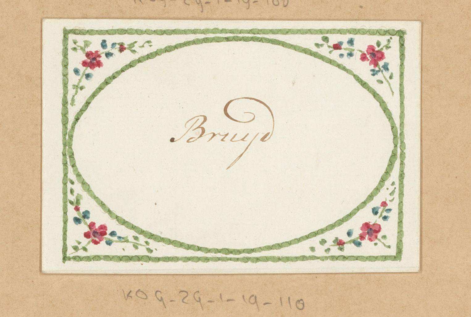 Bruiloftskaart voor 'Bruyd'