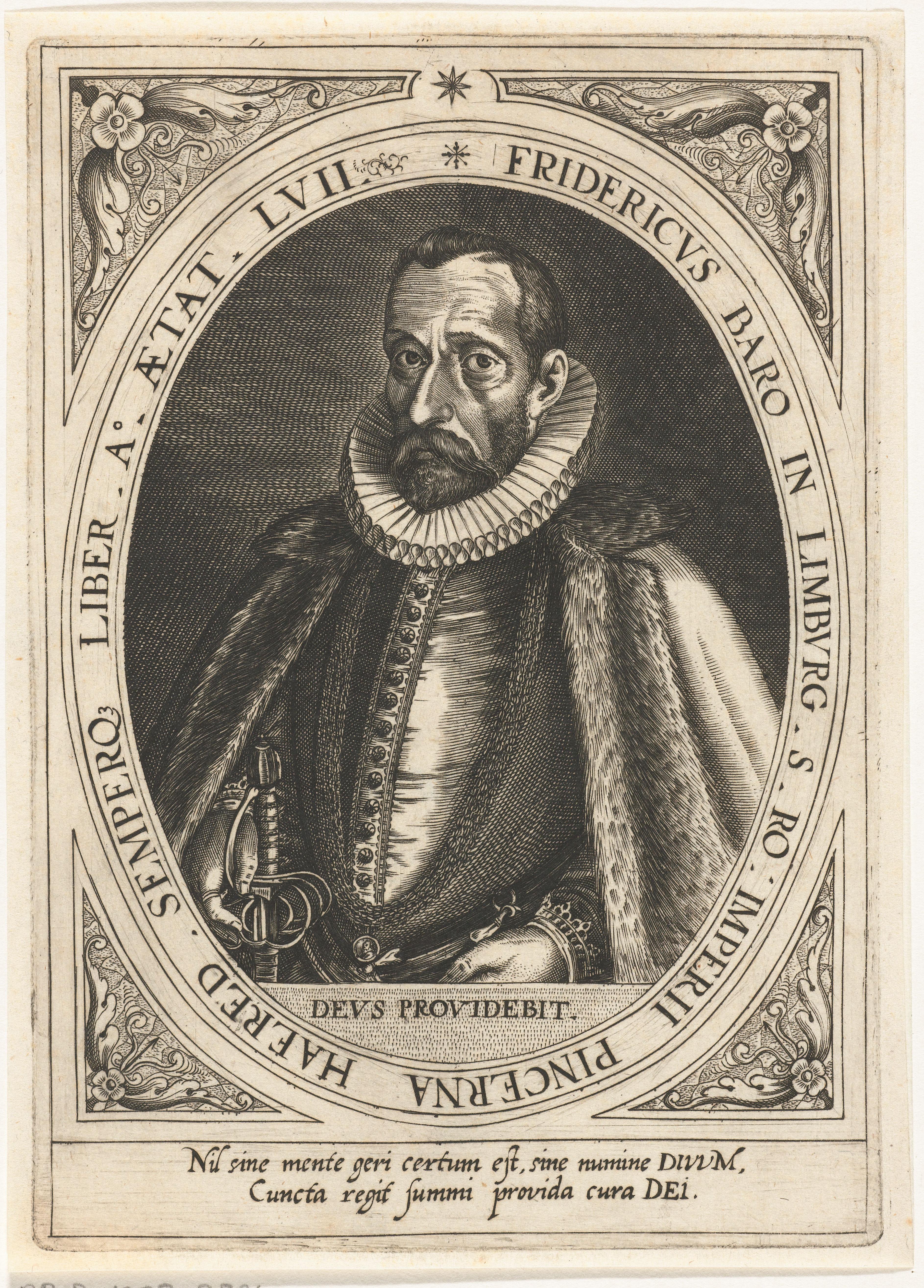 Portret van Frederik baron van Limburg op 57-jarige leeftijd