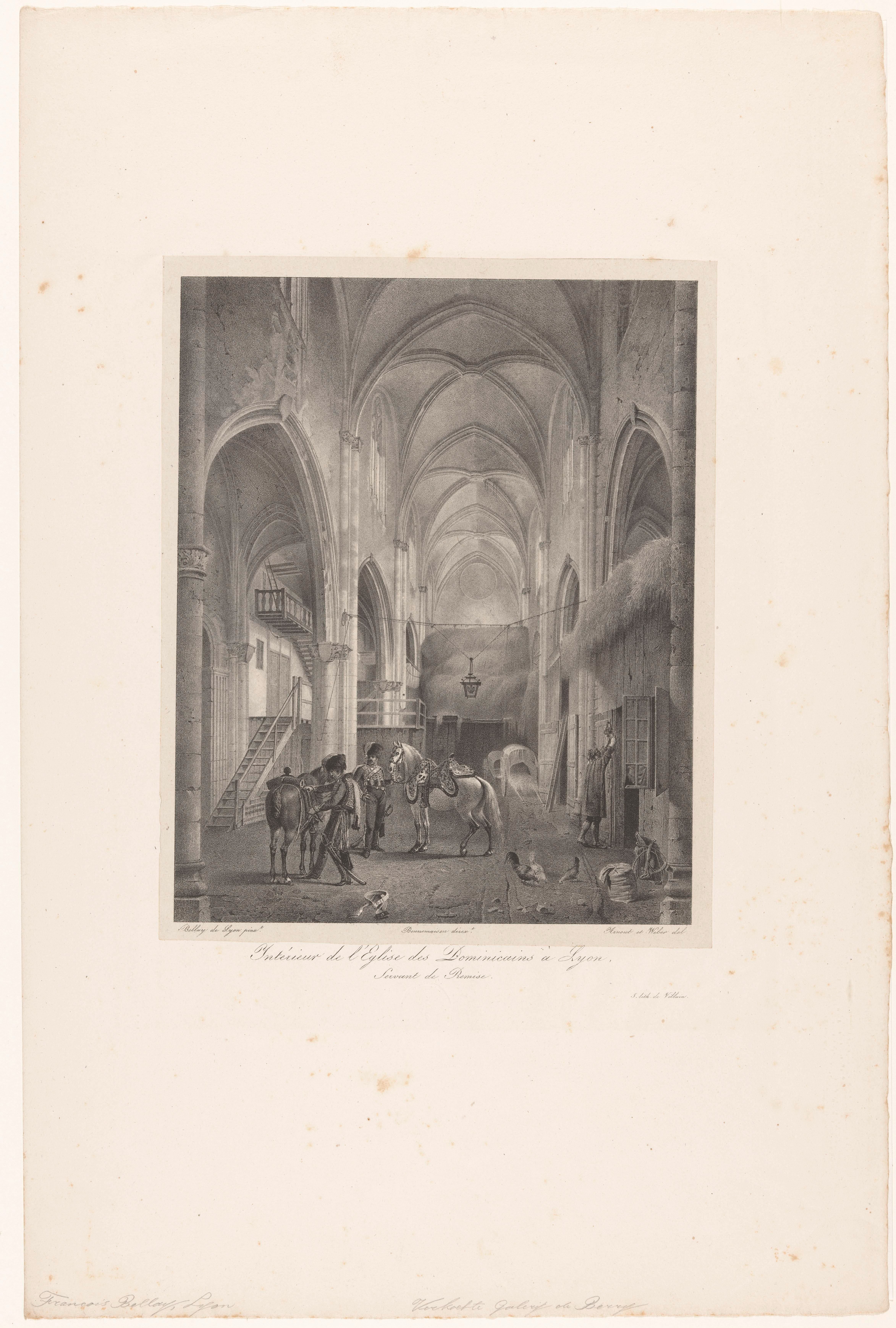 Interieur van de Dominicanerkerk Saint-Nom-de-Jésus in Lyon