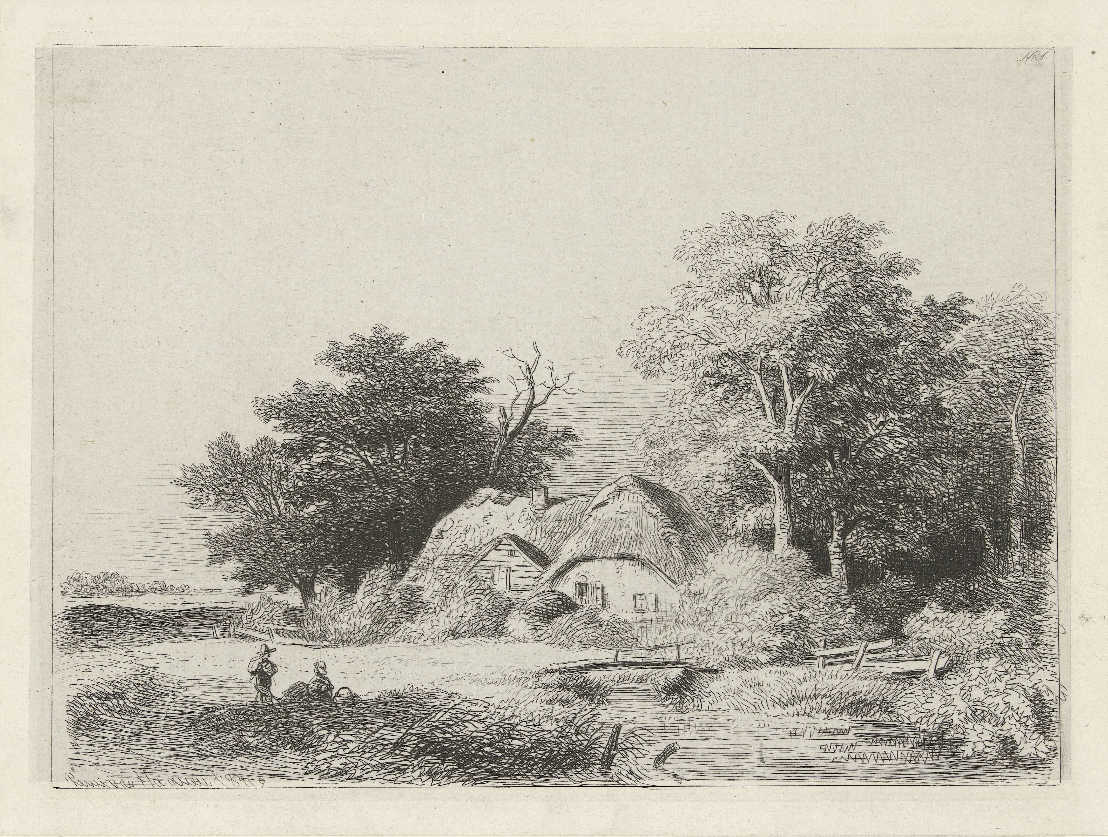 Boerderij bij een bruggetje