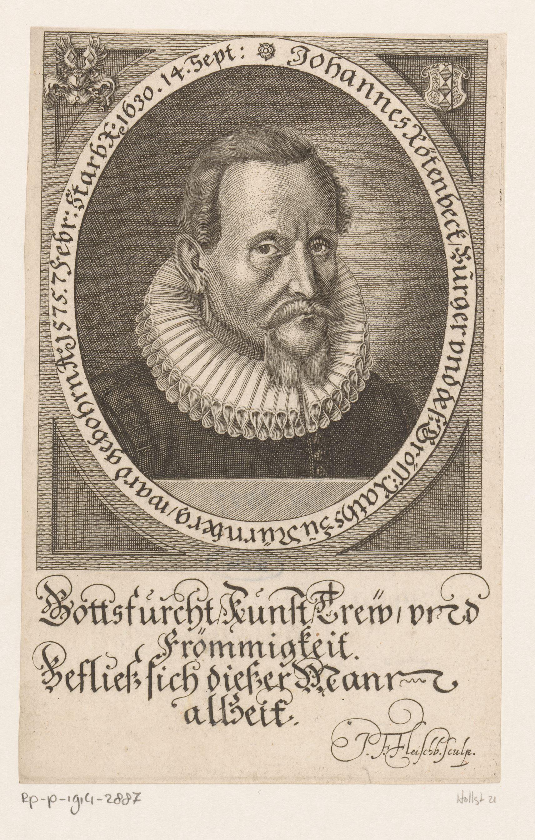 Portret van Johann Rötenbeck