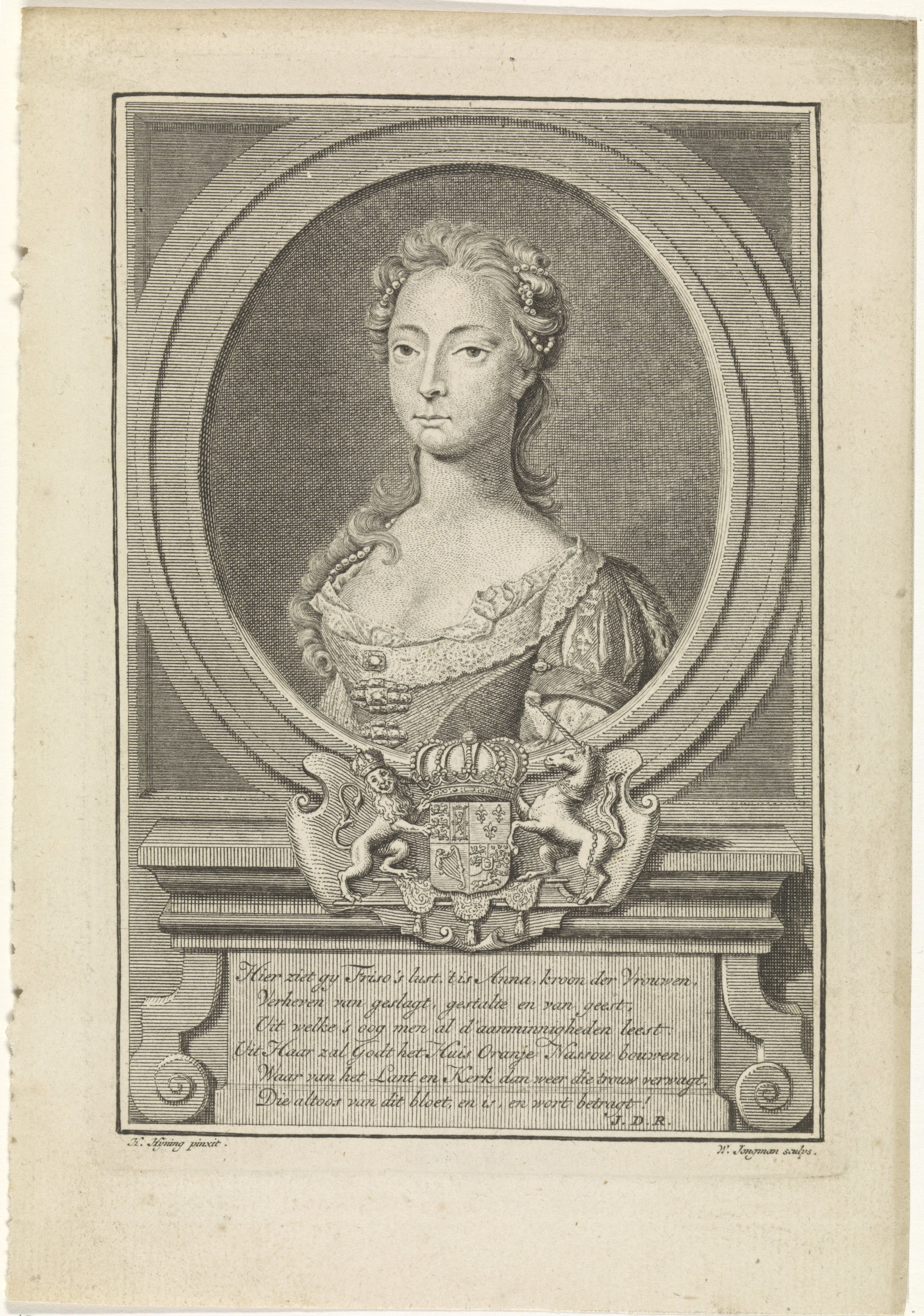 Portret van Anna van Hannover, prinses van Oranje-Nassau