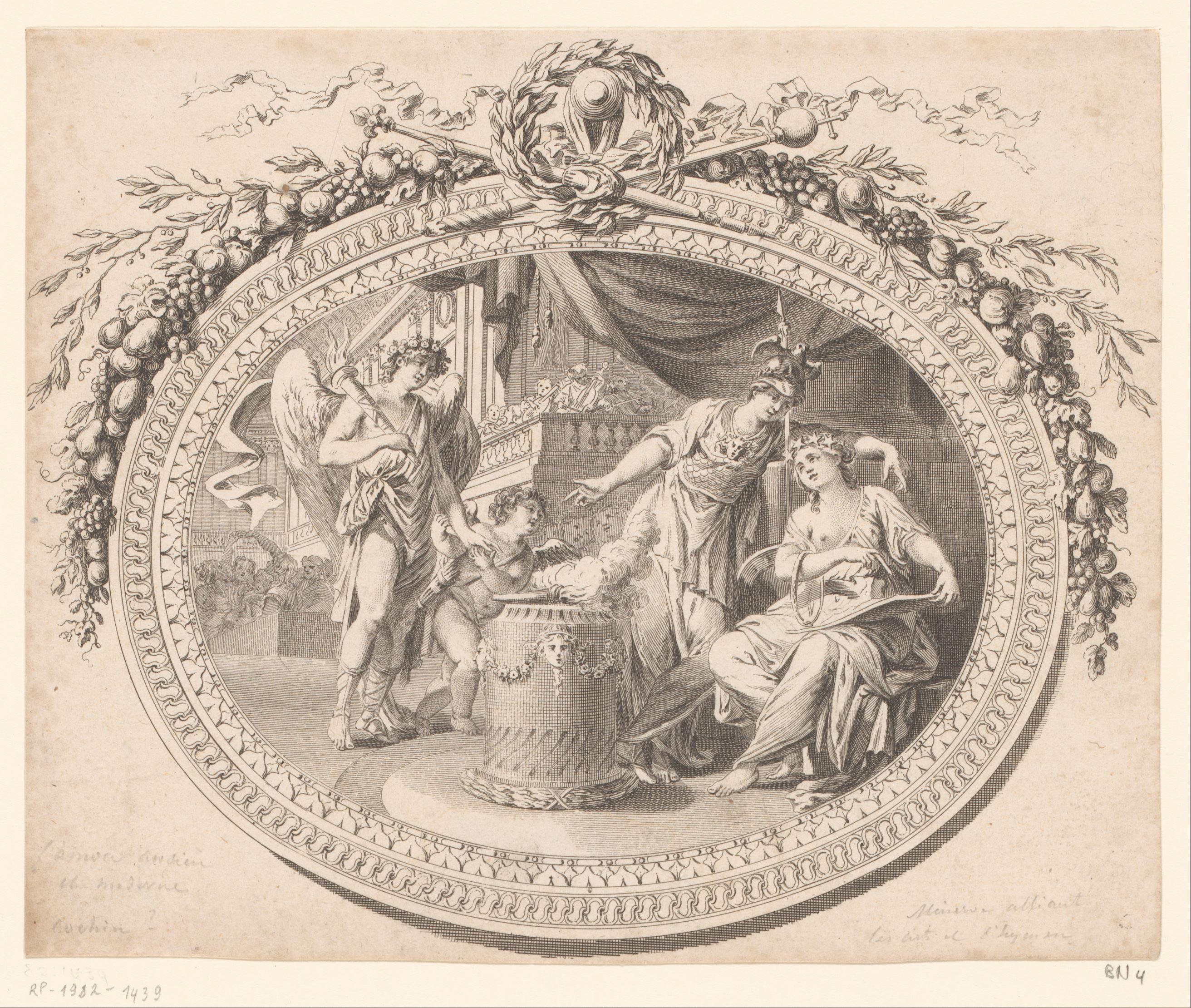 Allegorie op het huwelijk tussen Lodewijk XVI van Frankrijk en Marie Antoinette