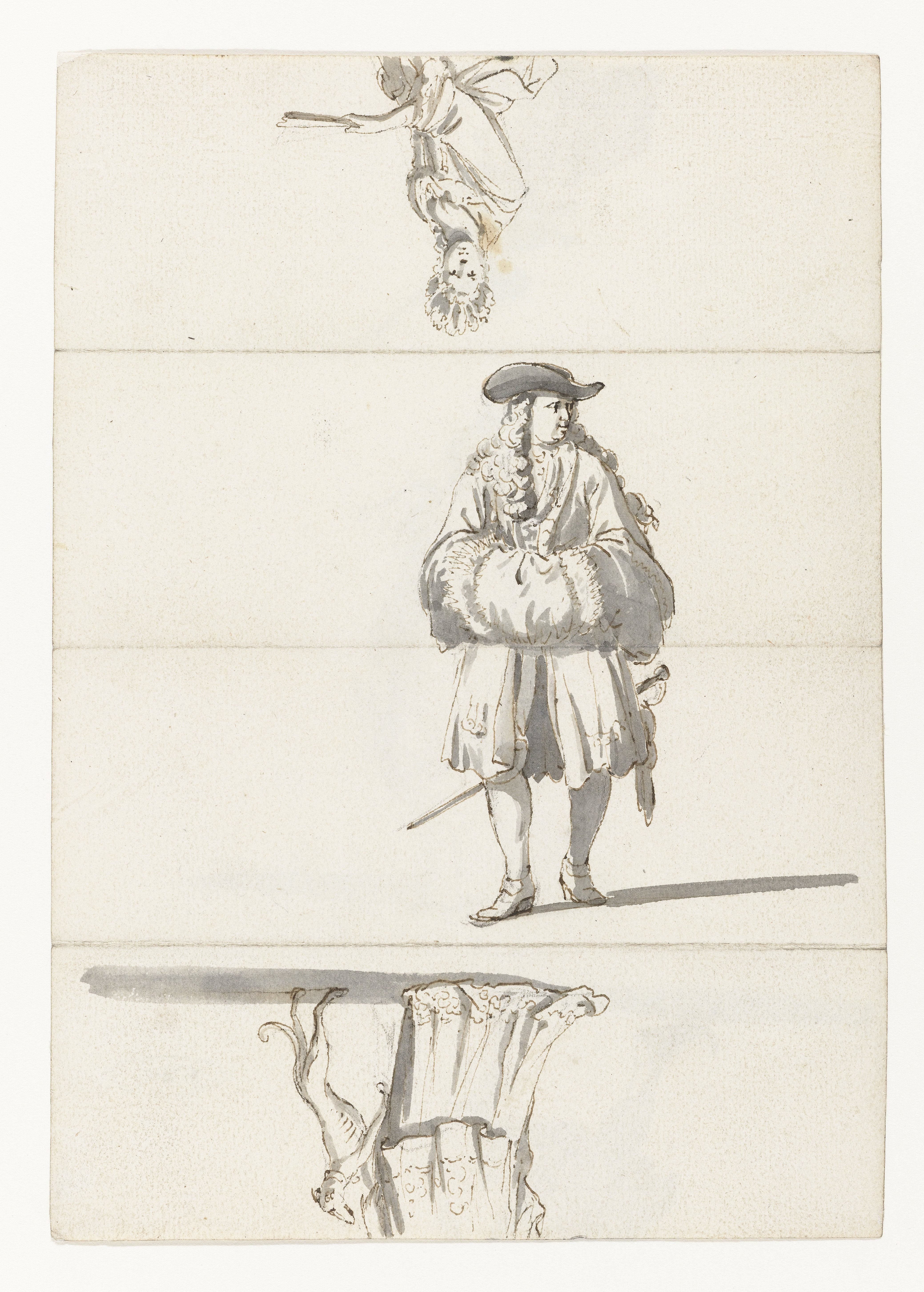 Vouwblad met figuurstudies