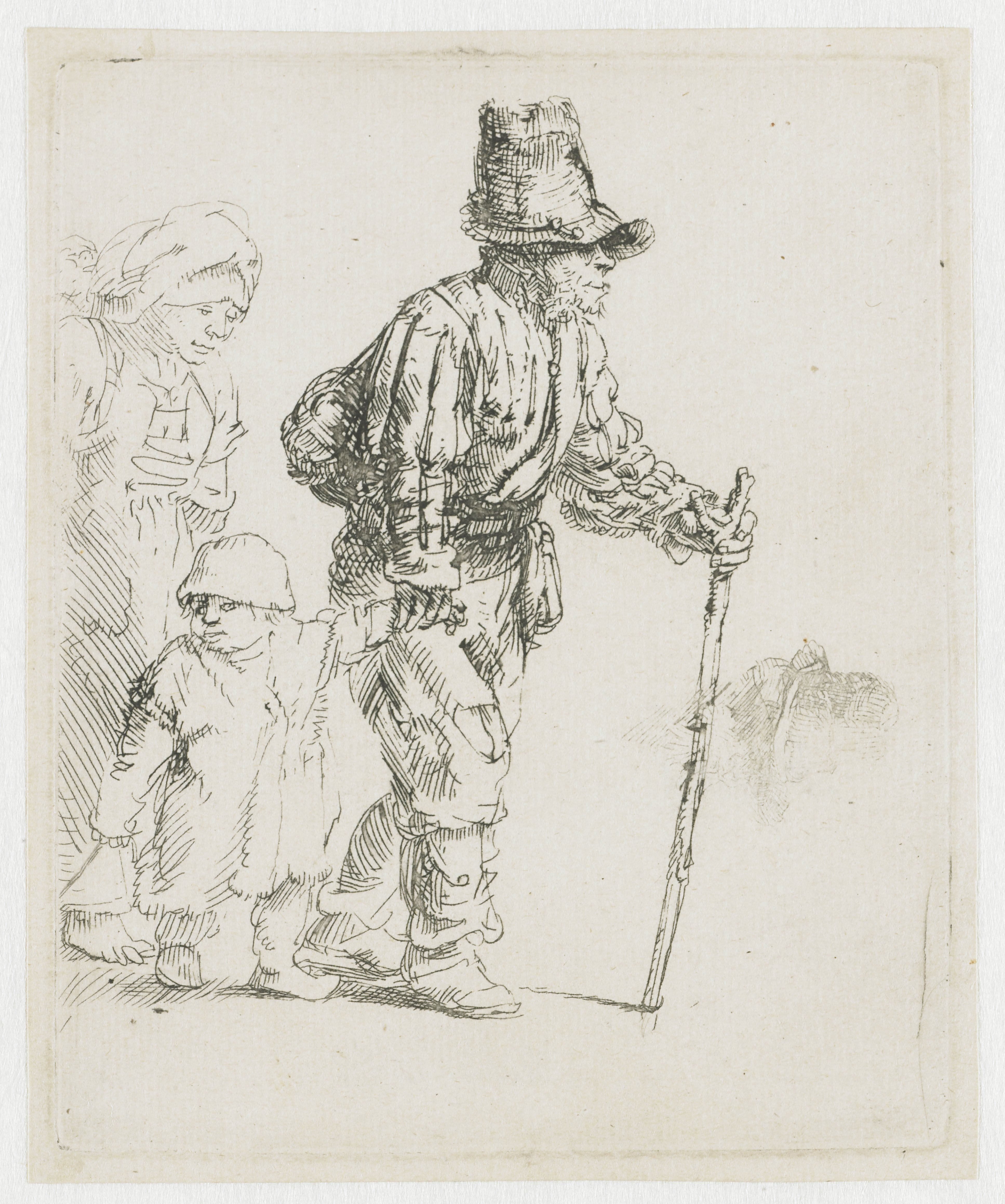 Peasant family on the tramp