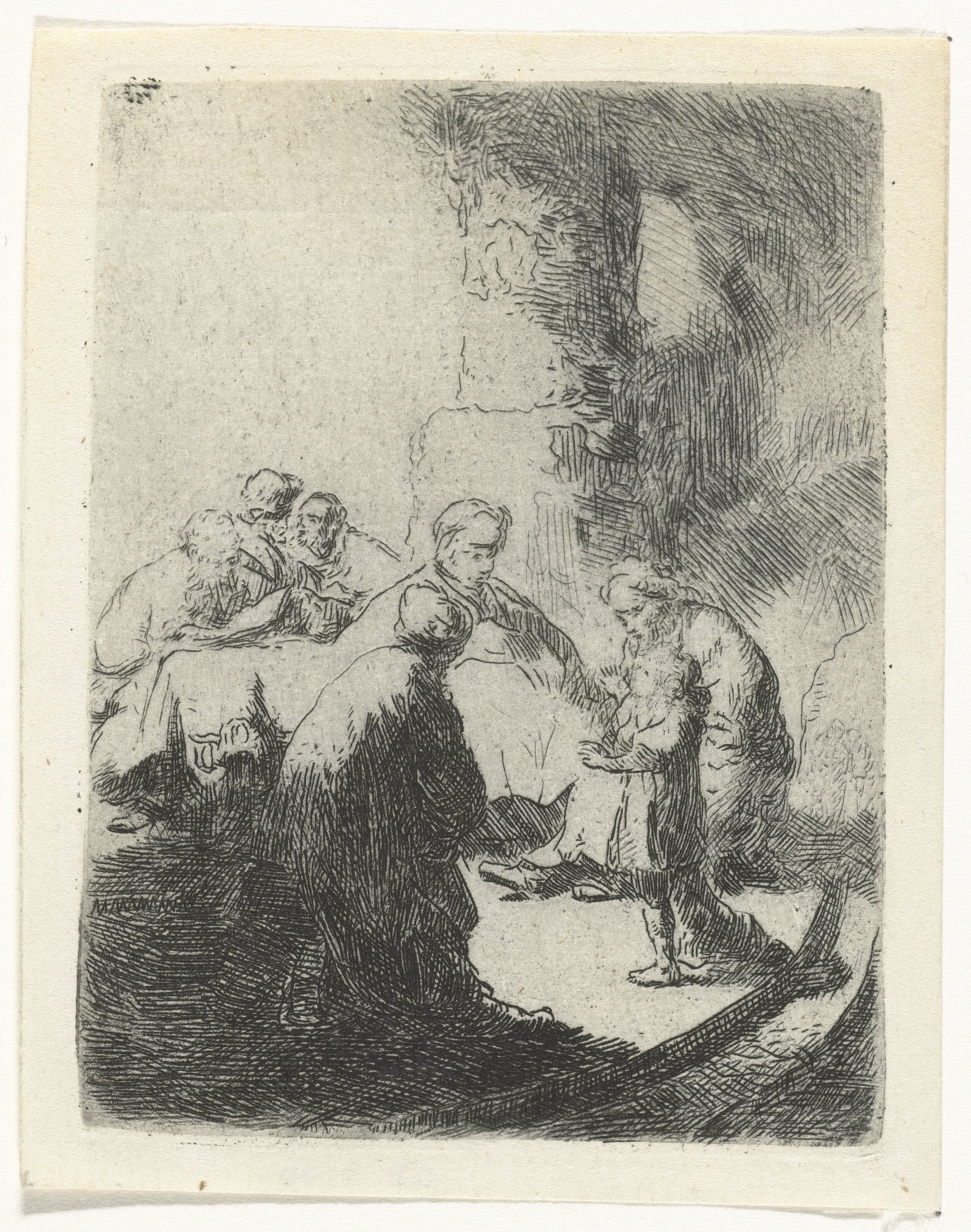 Christ disputing with the doctors: small plate