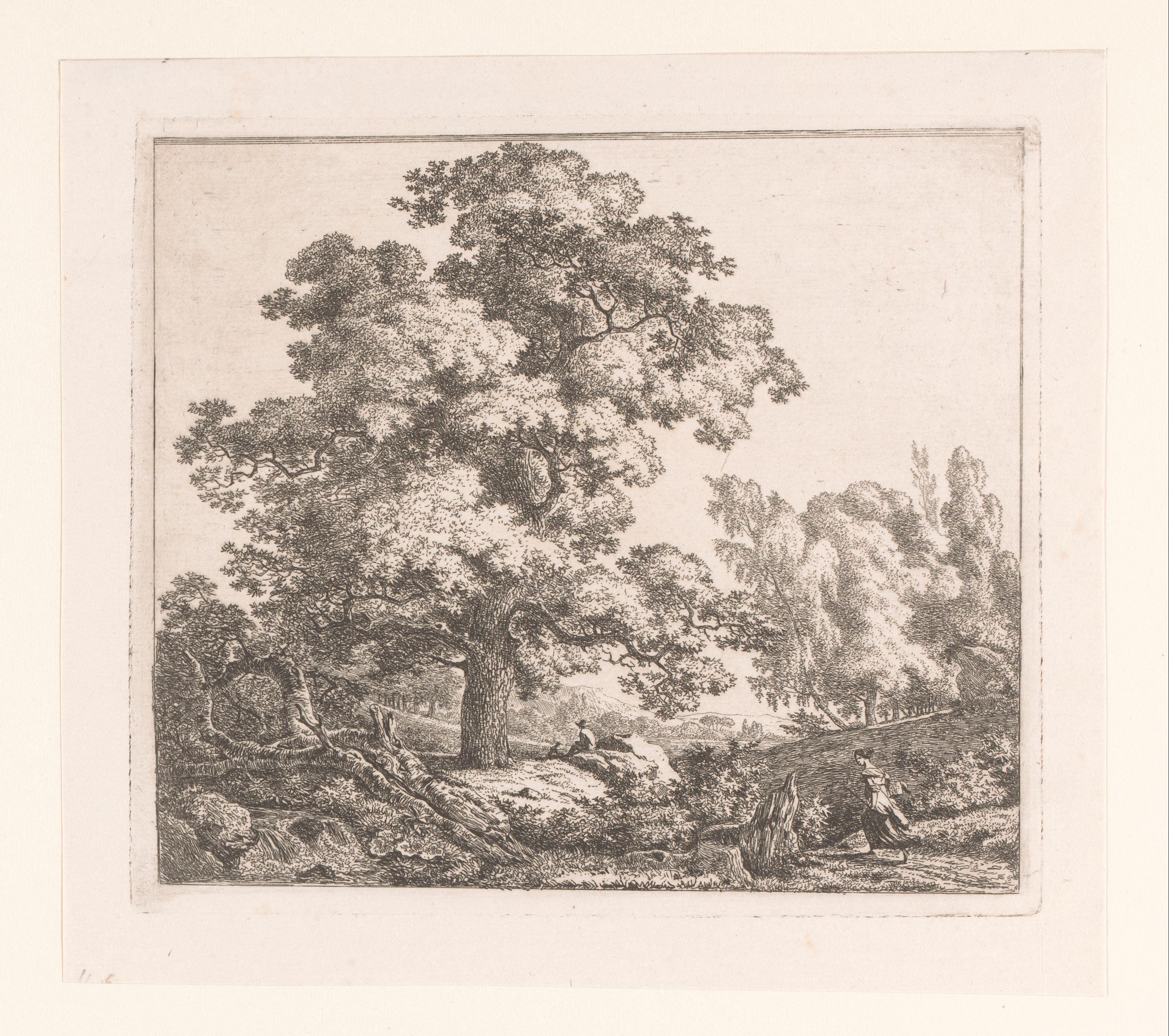 Landschap met twee figuren