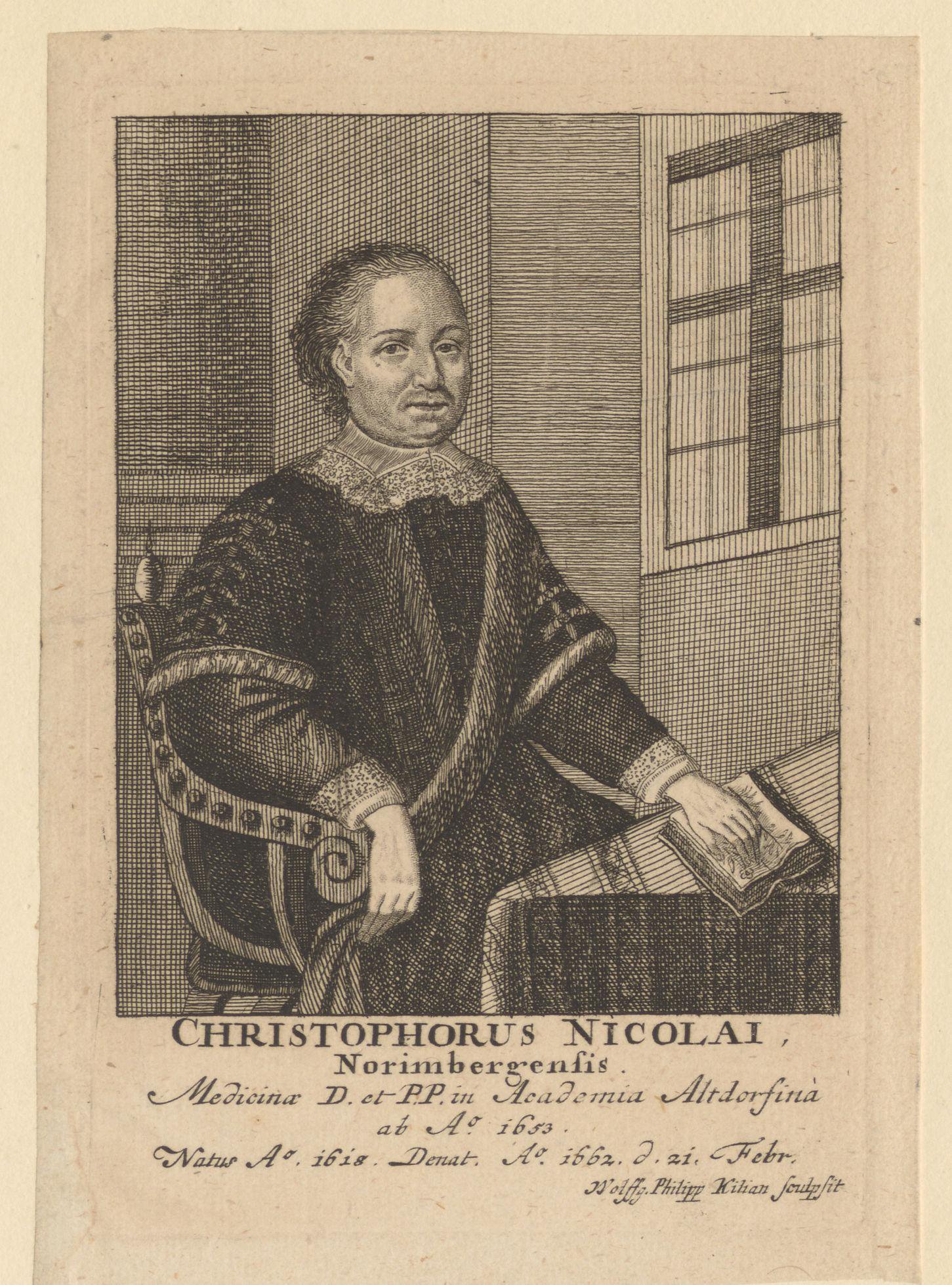 Portret van Christoph Nicolai