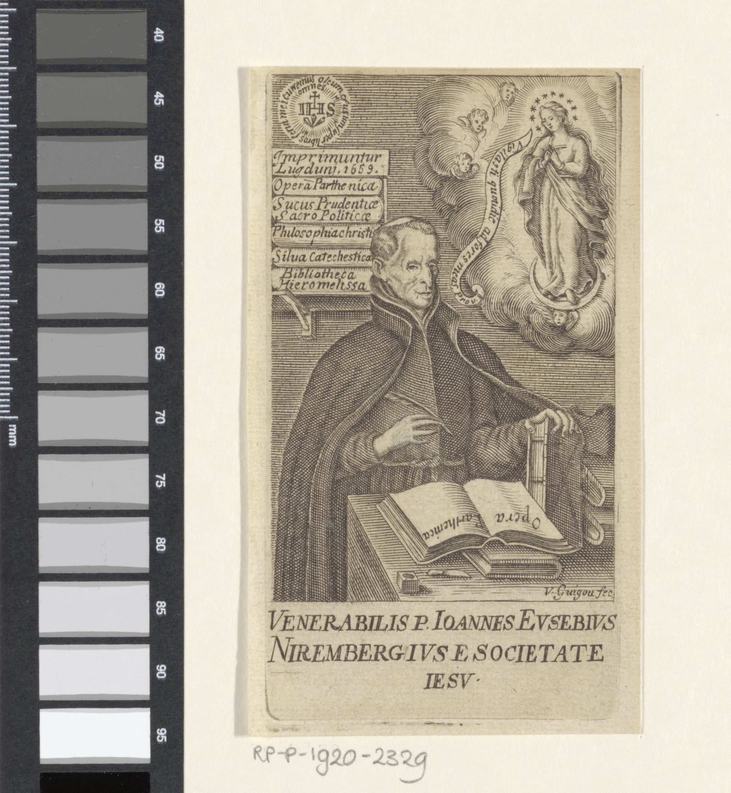 Portret van geestelijke en schrijver Johannes Eusebius Nieremberg