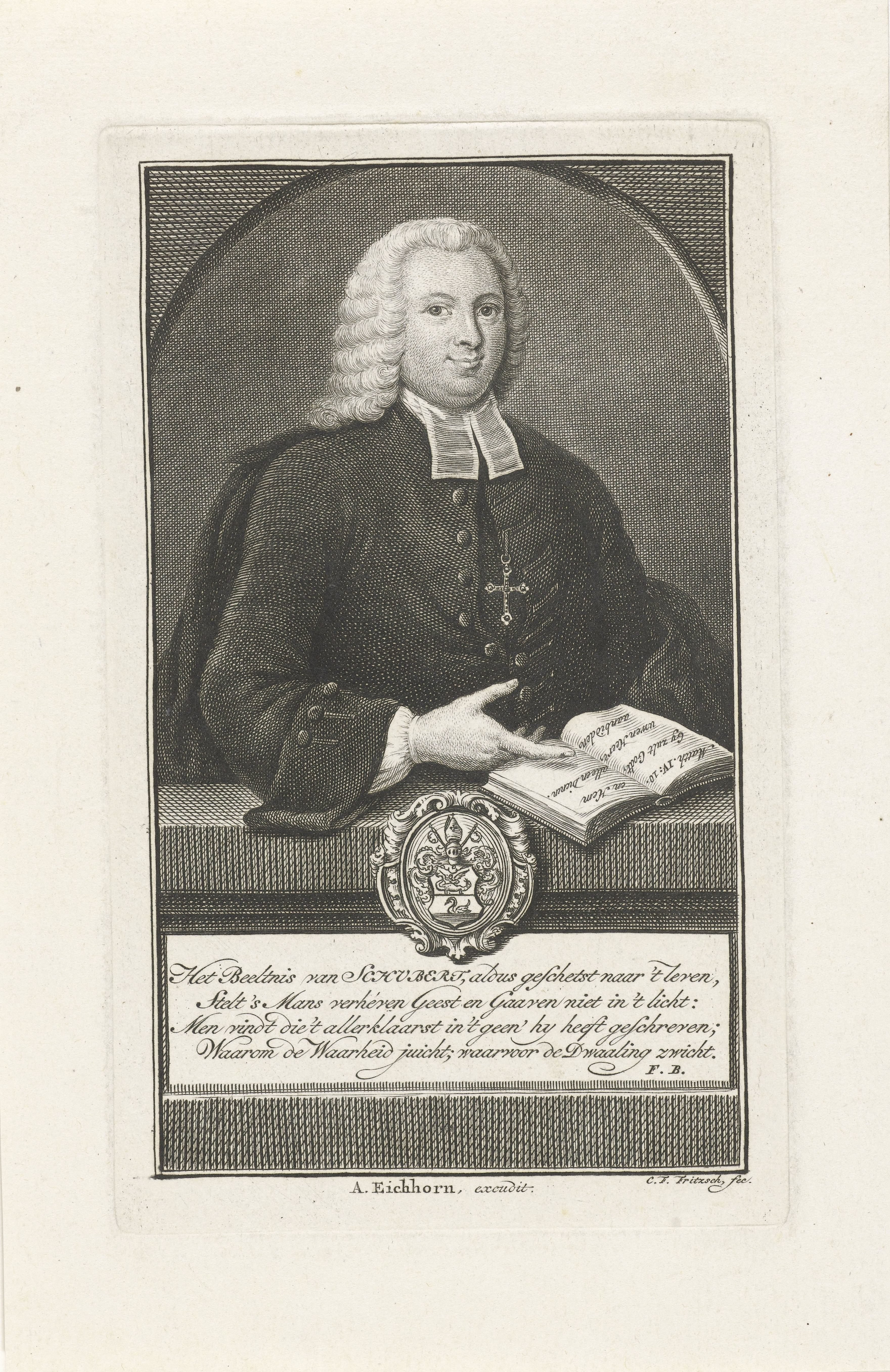 Portret van dominee Schubert