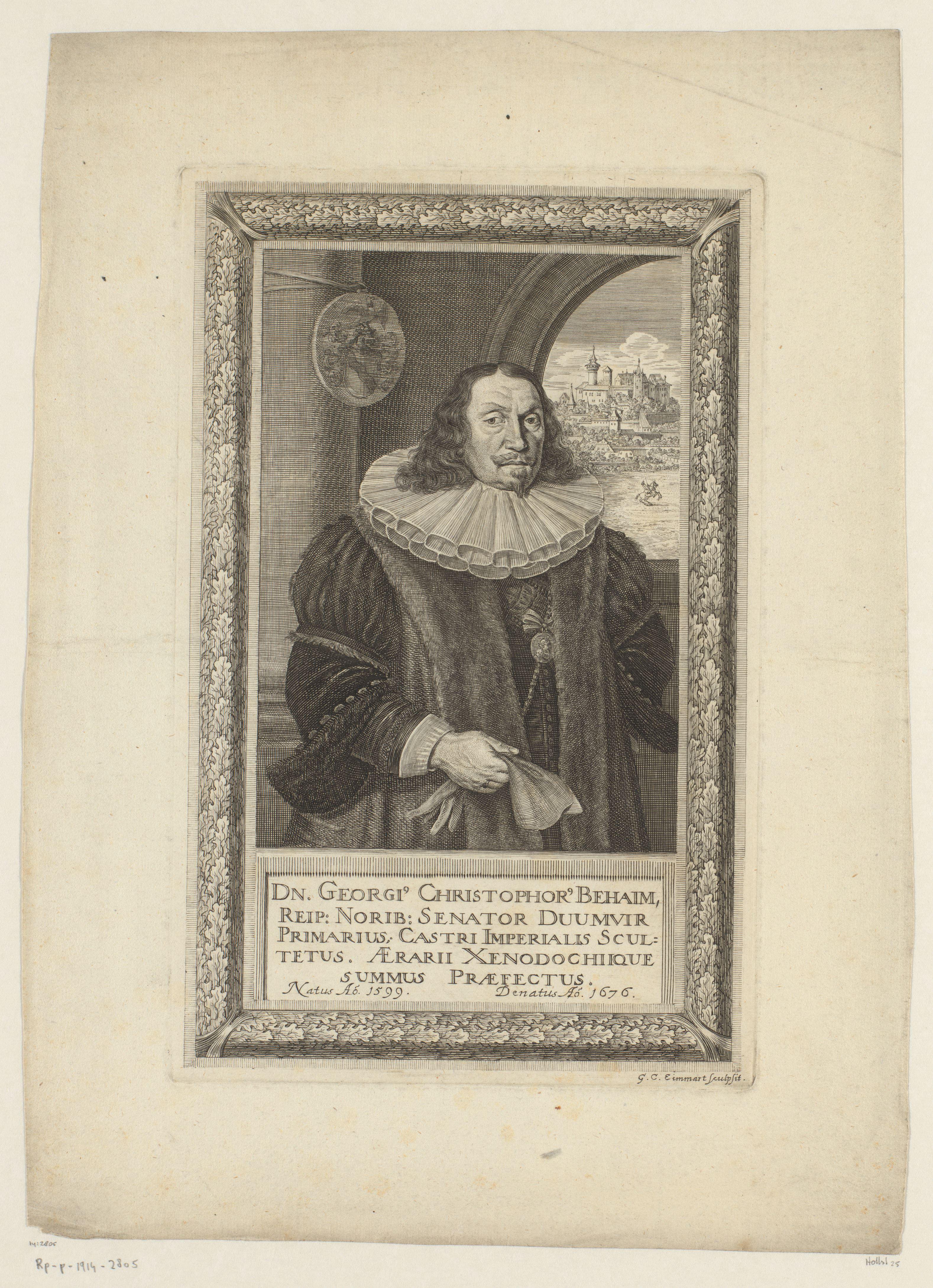 Portret van Georg Christoph Behaim