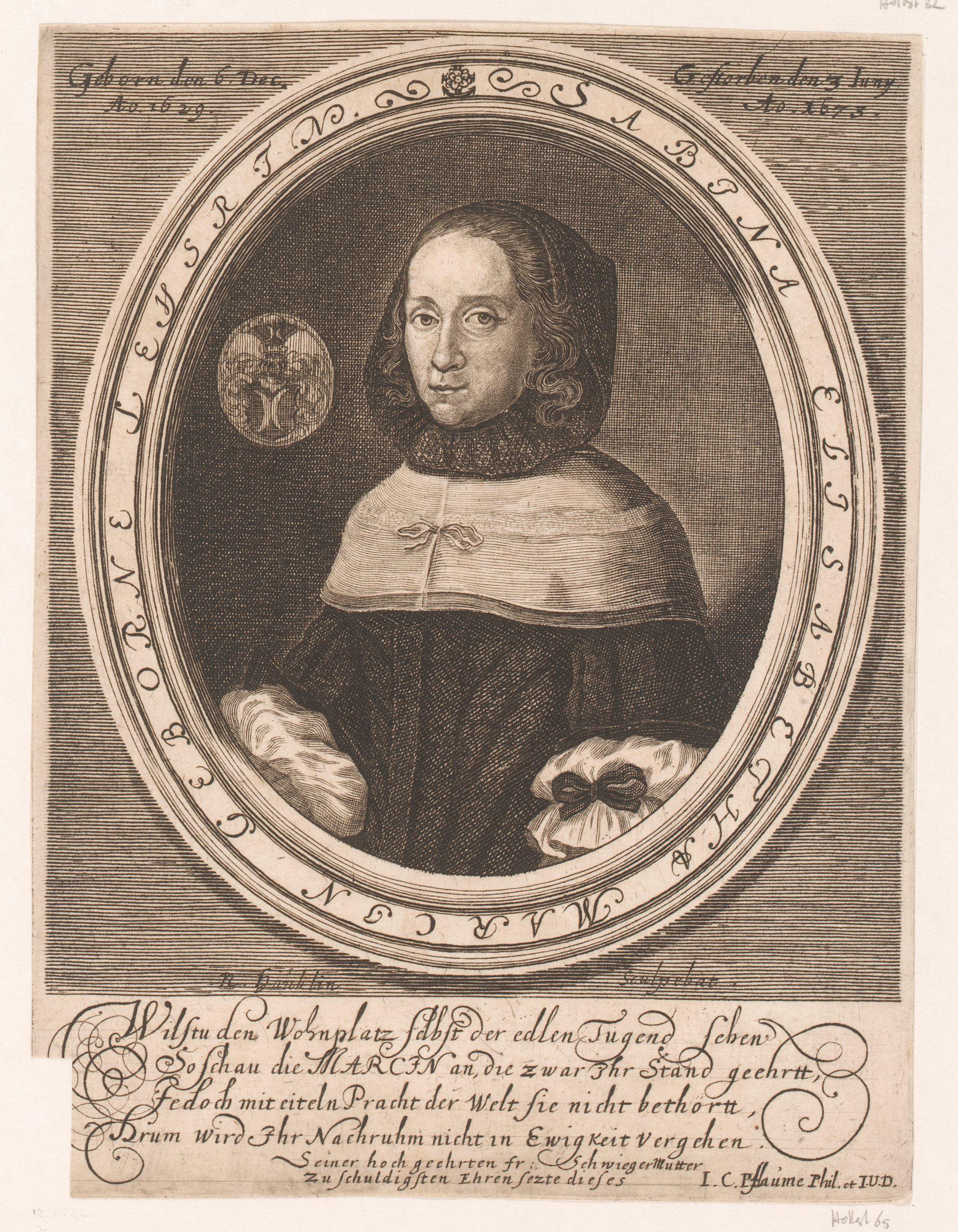 Portret van Sabina Elisabeth Marci