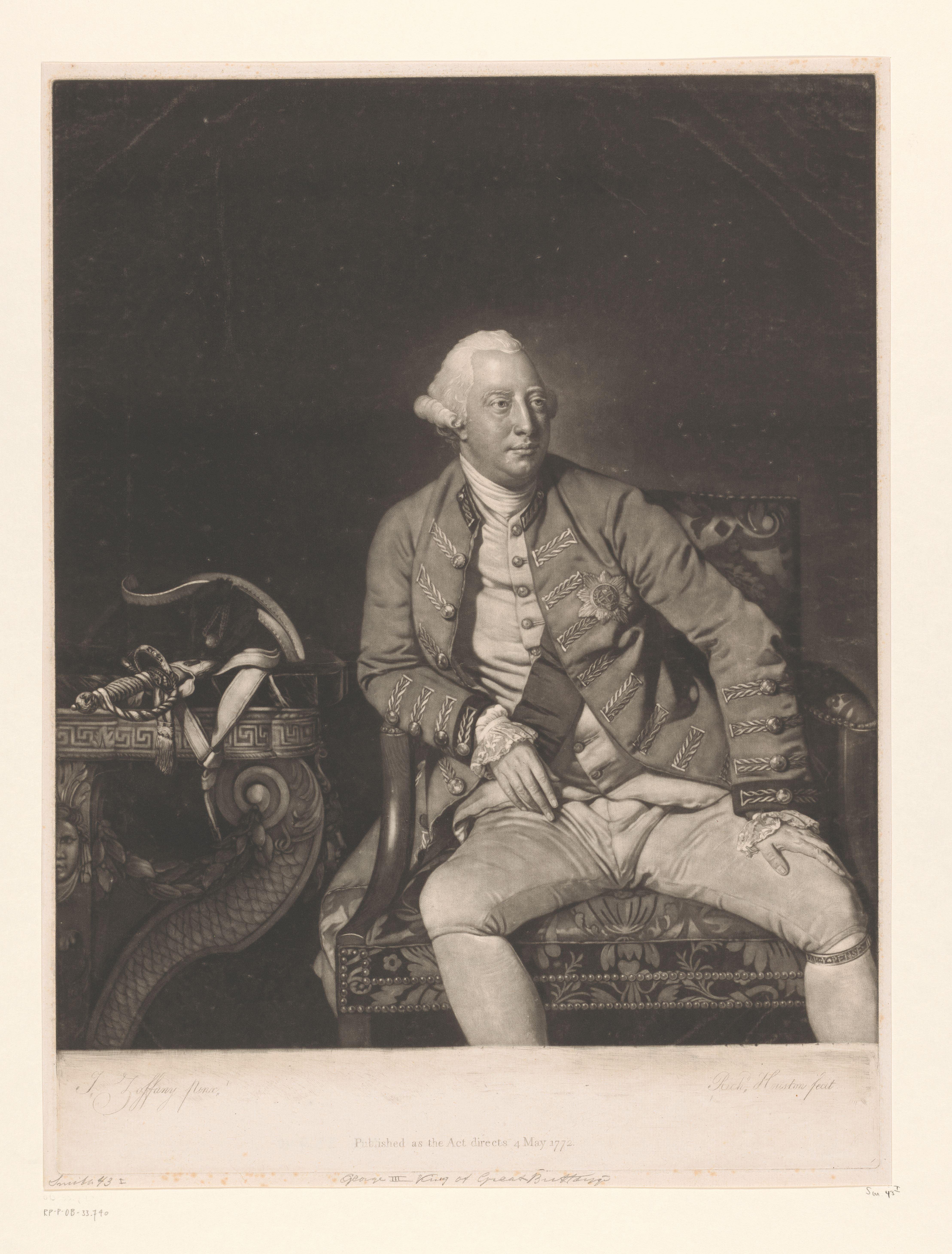 Portret van George III, koning van het Verenigd Koninkrijk