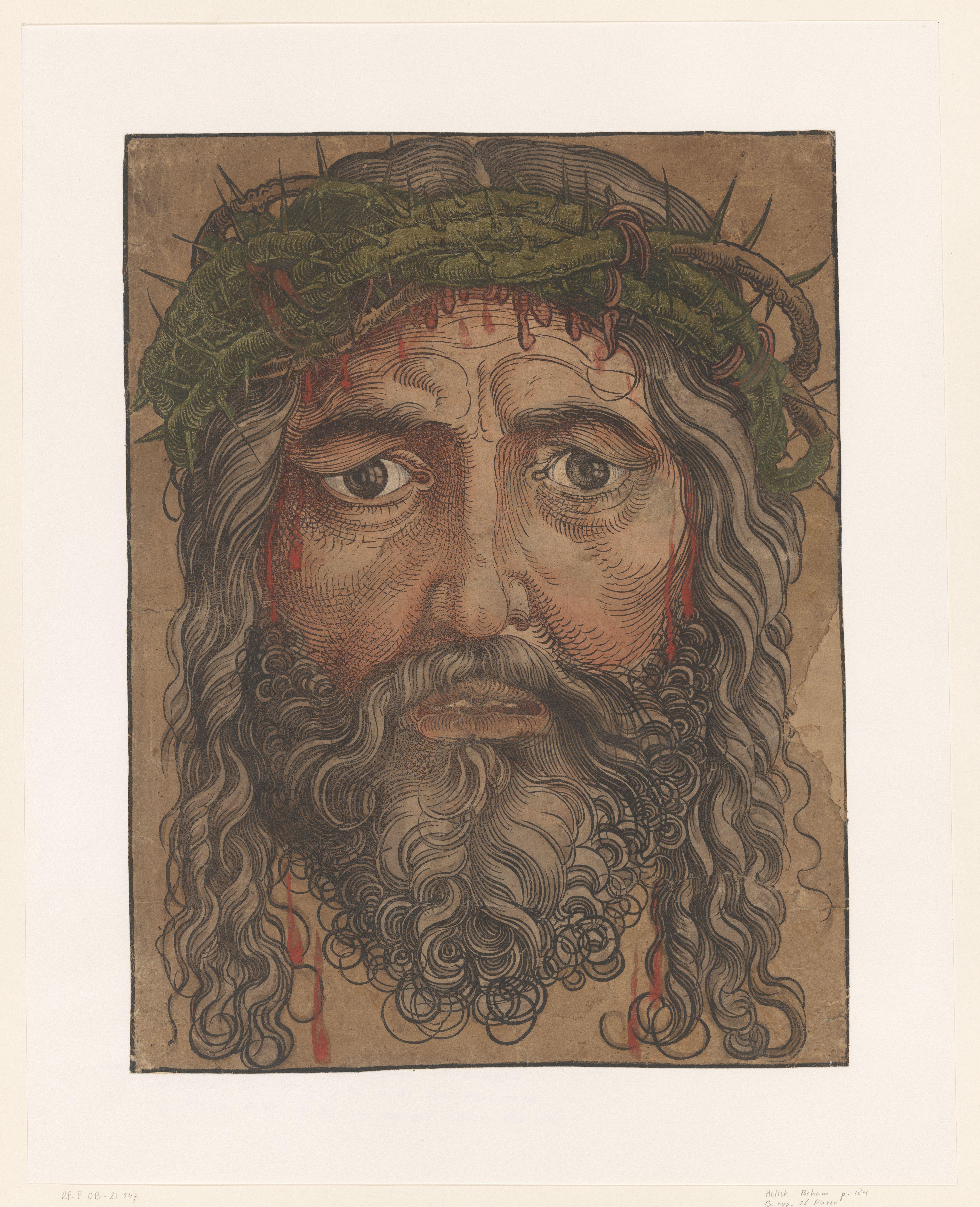 Gezicht van Christus met doornenkroon