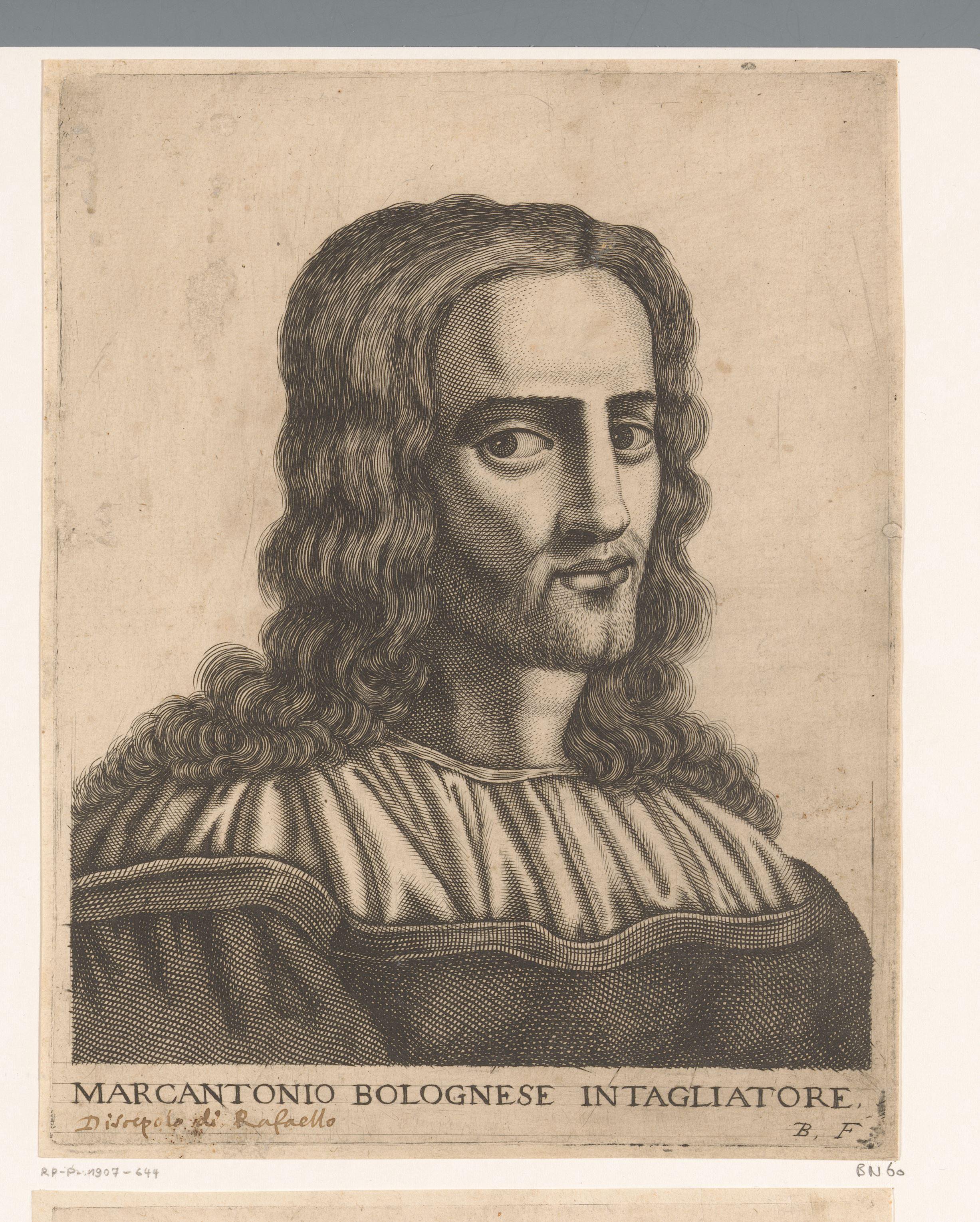 Portret van Marcantonio Raimondi