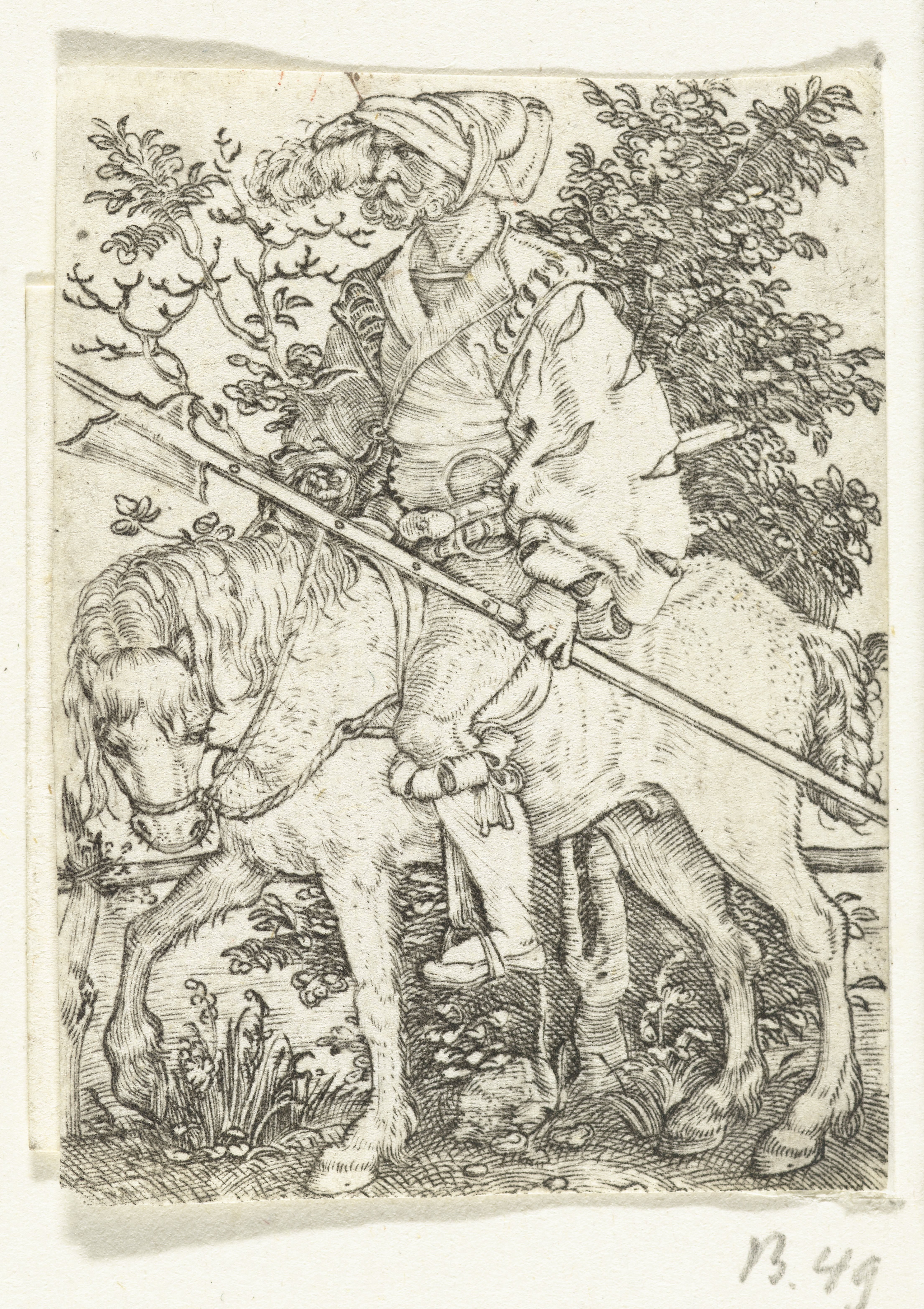 Hellebaardier te paard