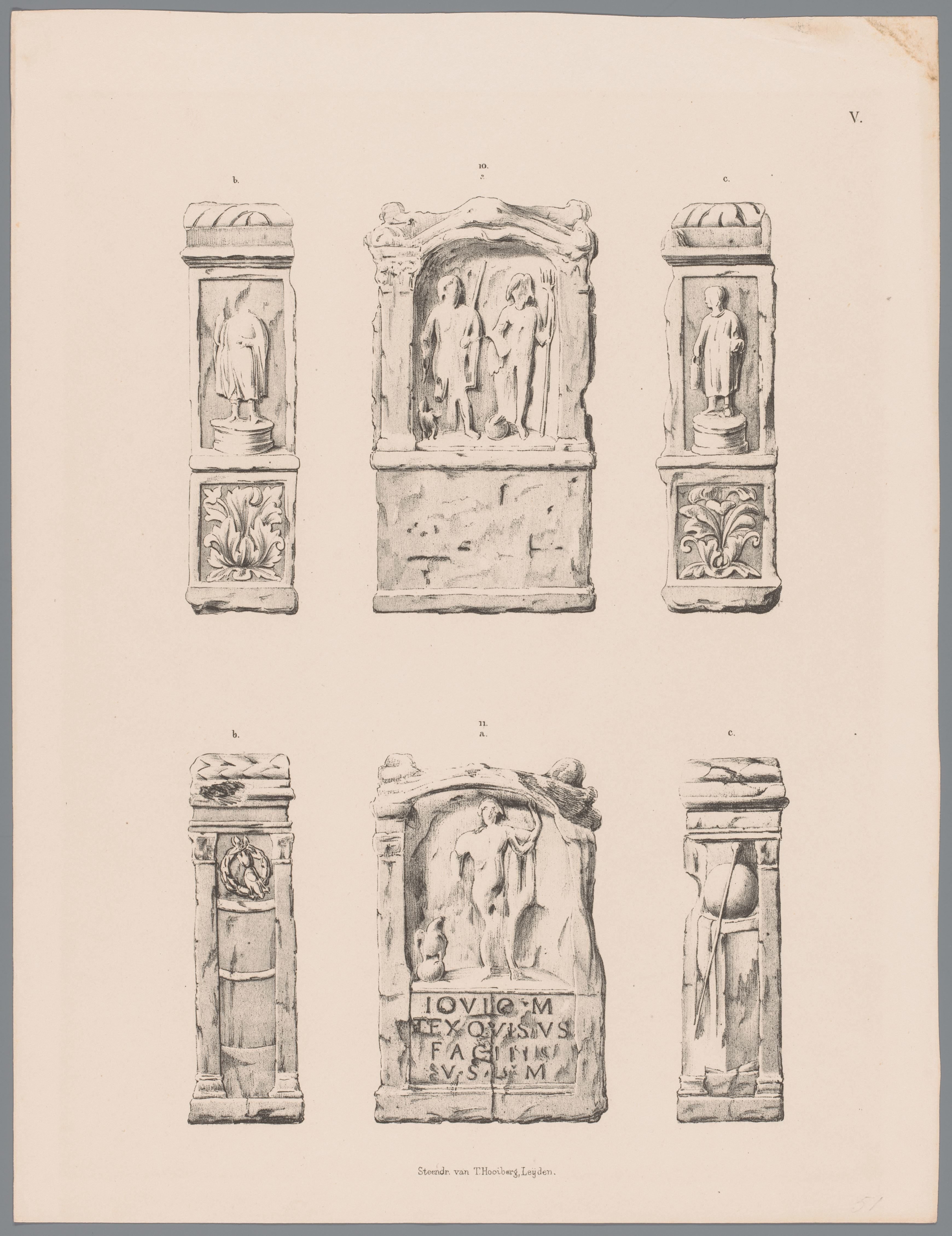 Twee Romeinse altaren, pl. V