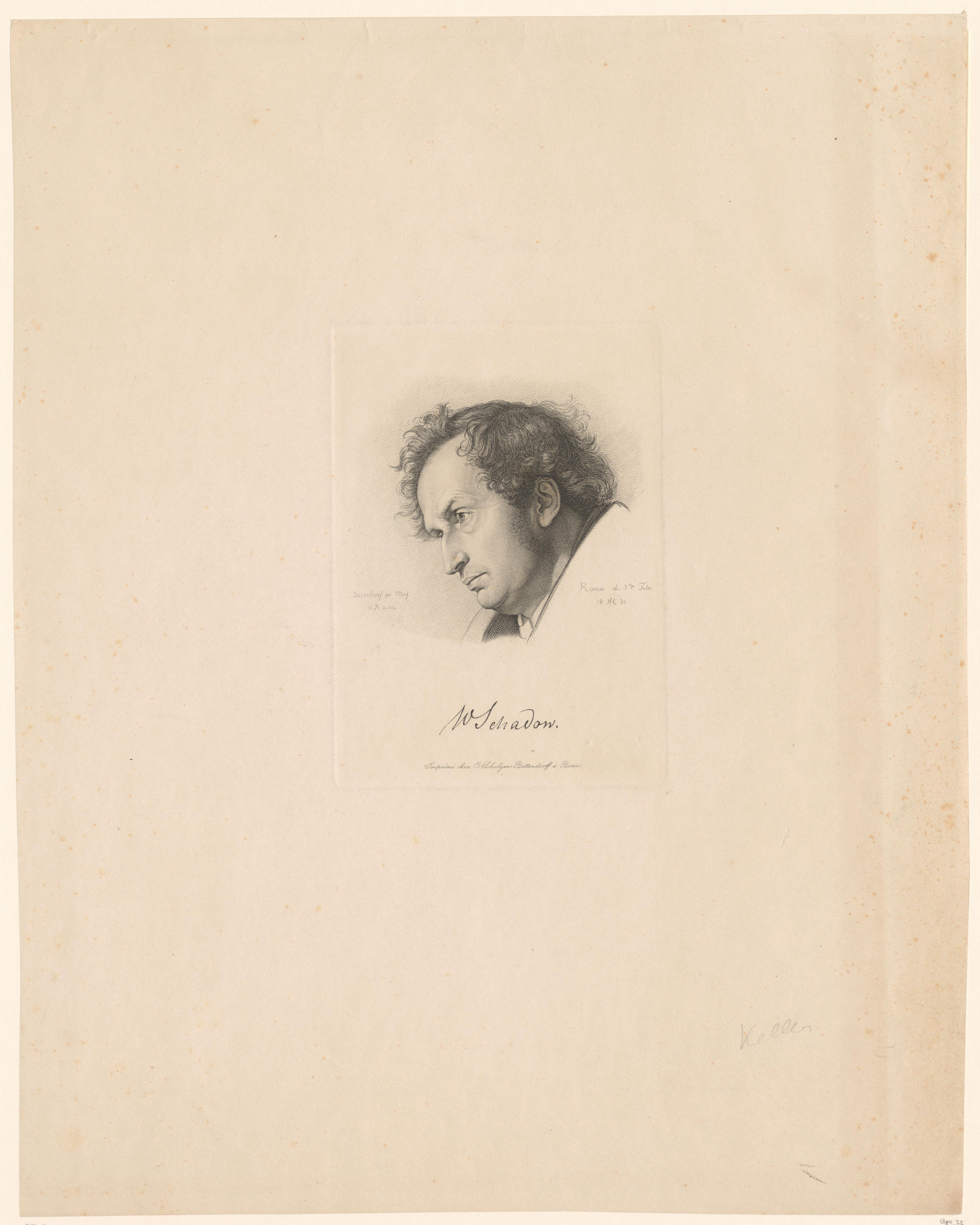 Portret van Wilhelm Schadow