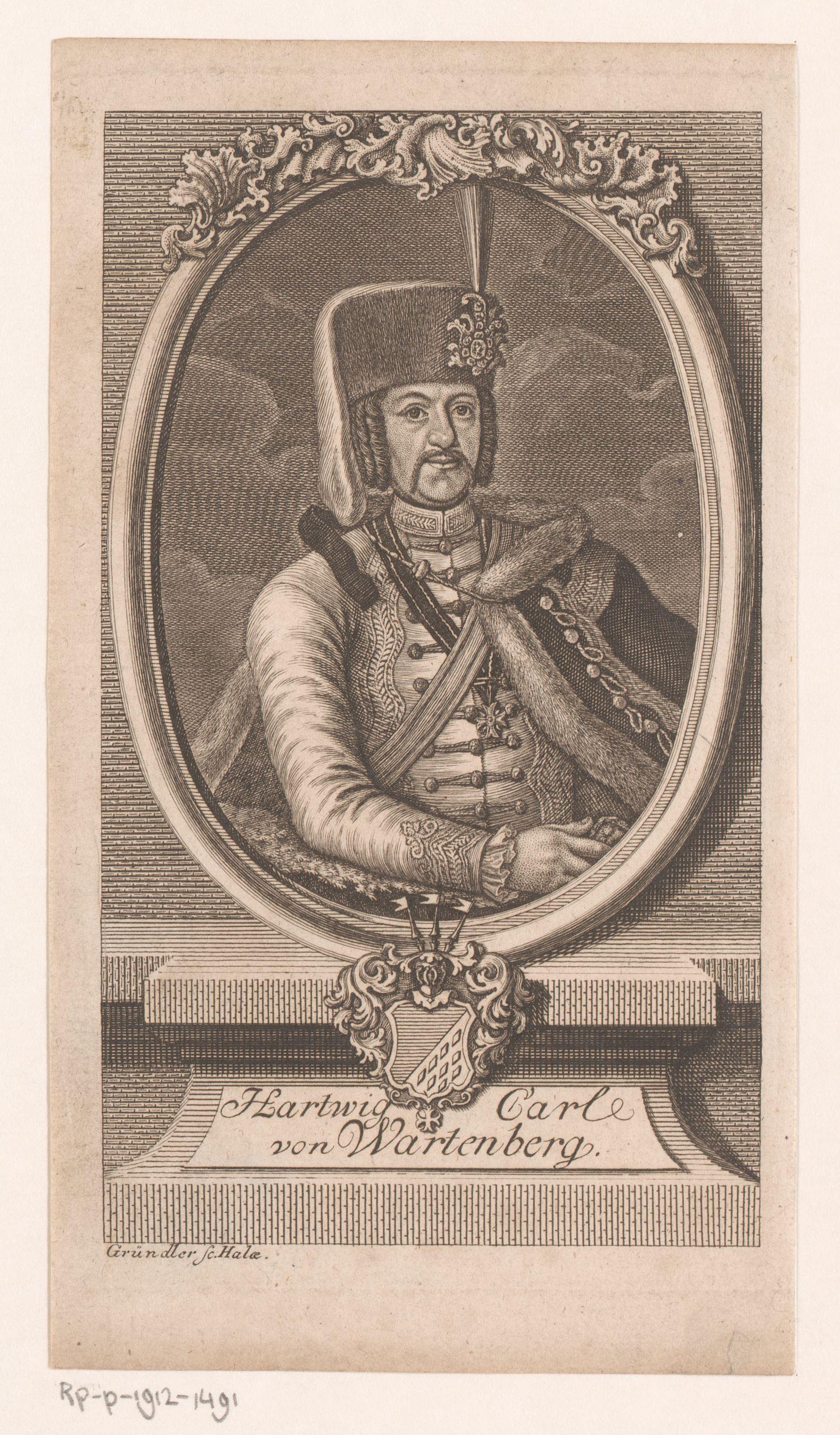 Portret van Hartwig Karl von Wartenberg