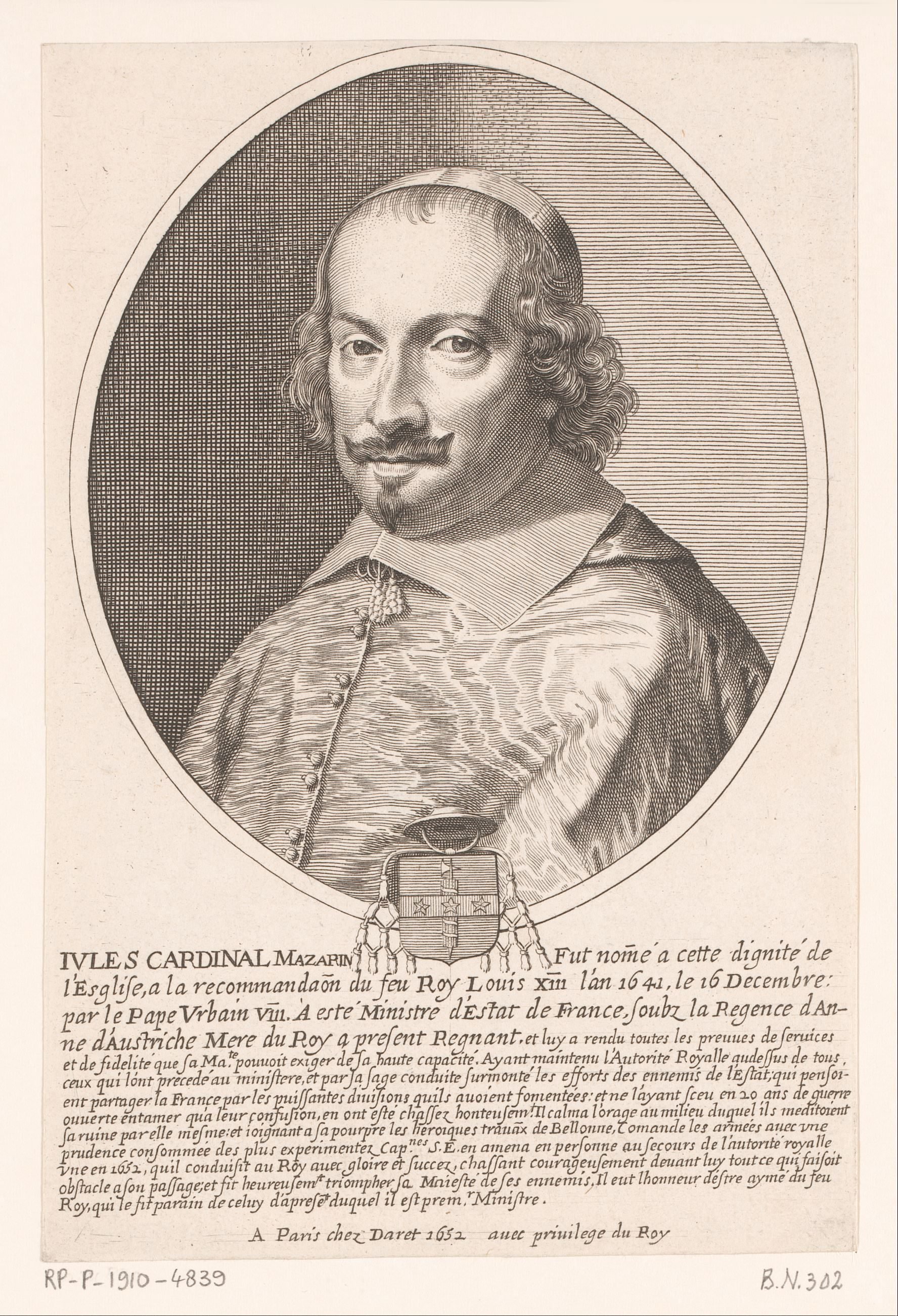 Portret van Jules Mazarin
