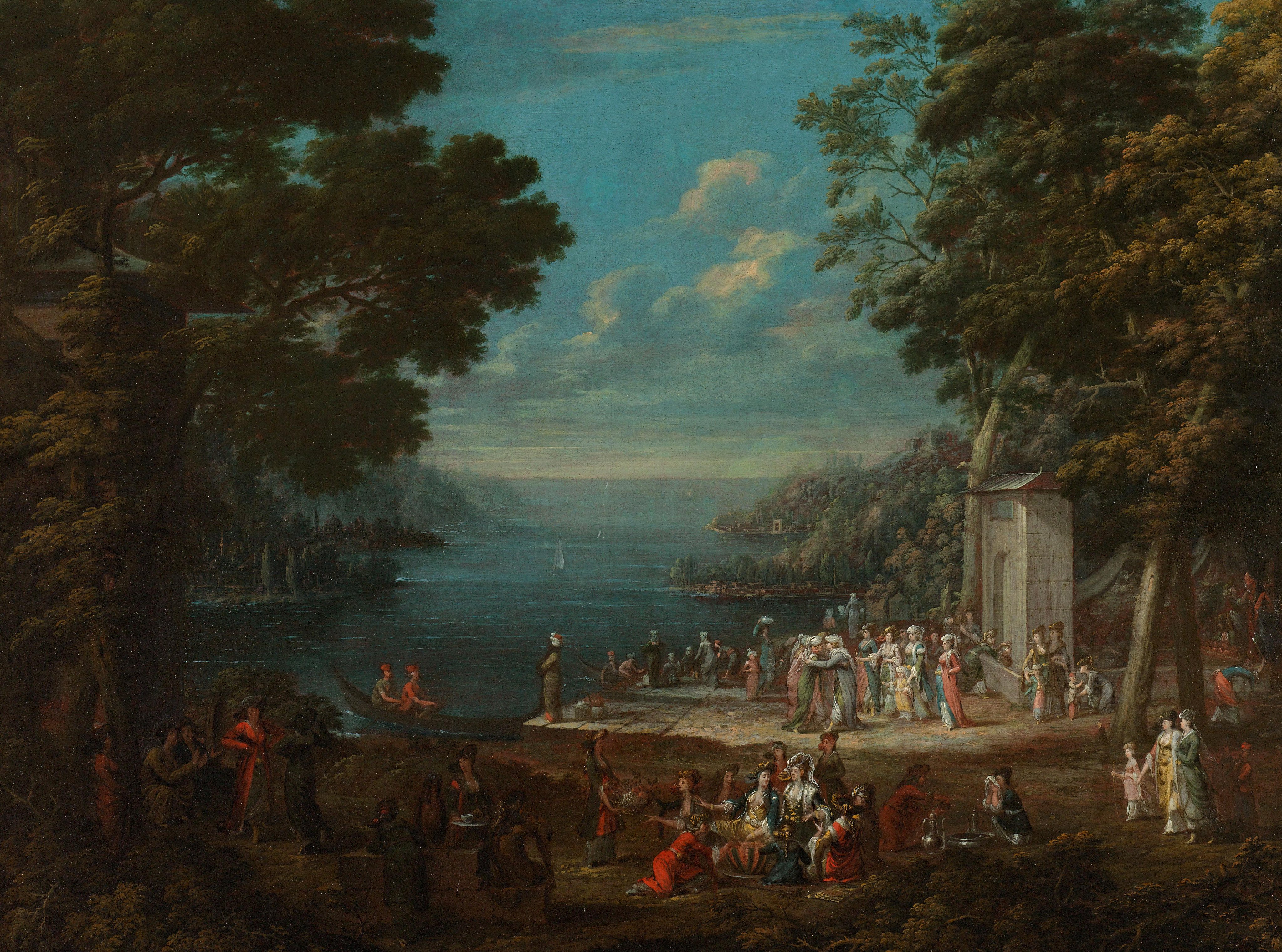 Damesfeest in Hünkâr İskelesi aan de Bosporus