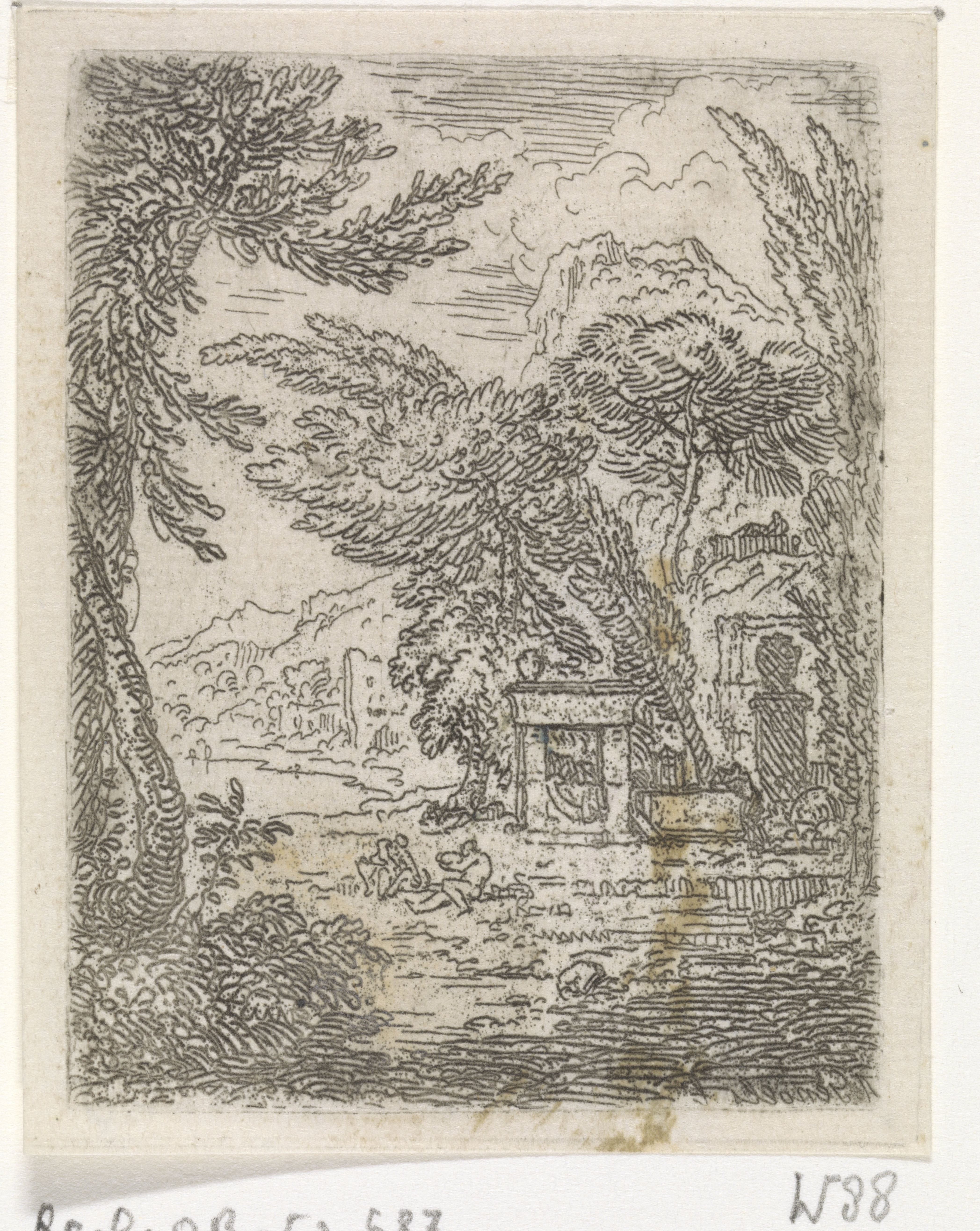 Landschap met graftombe