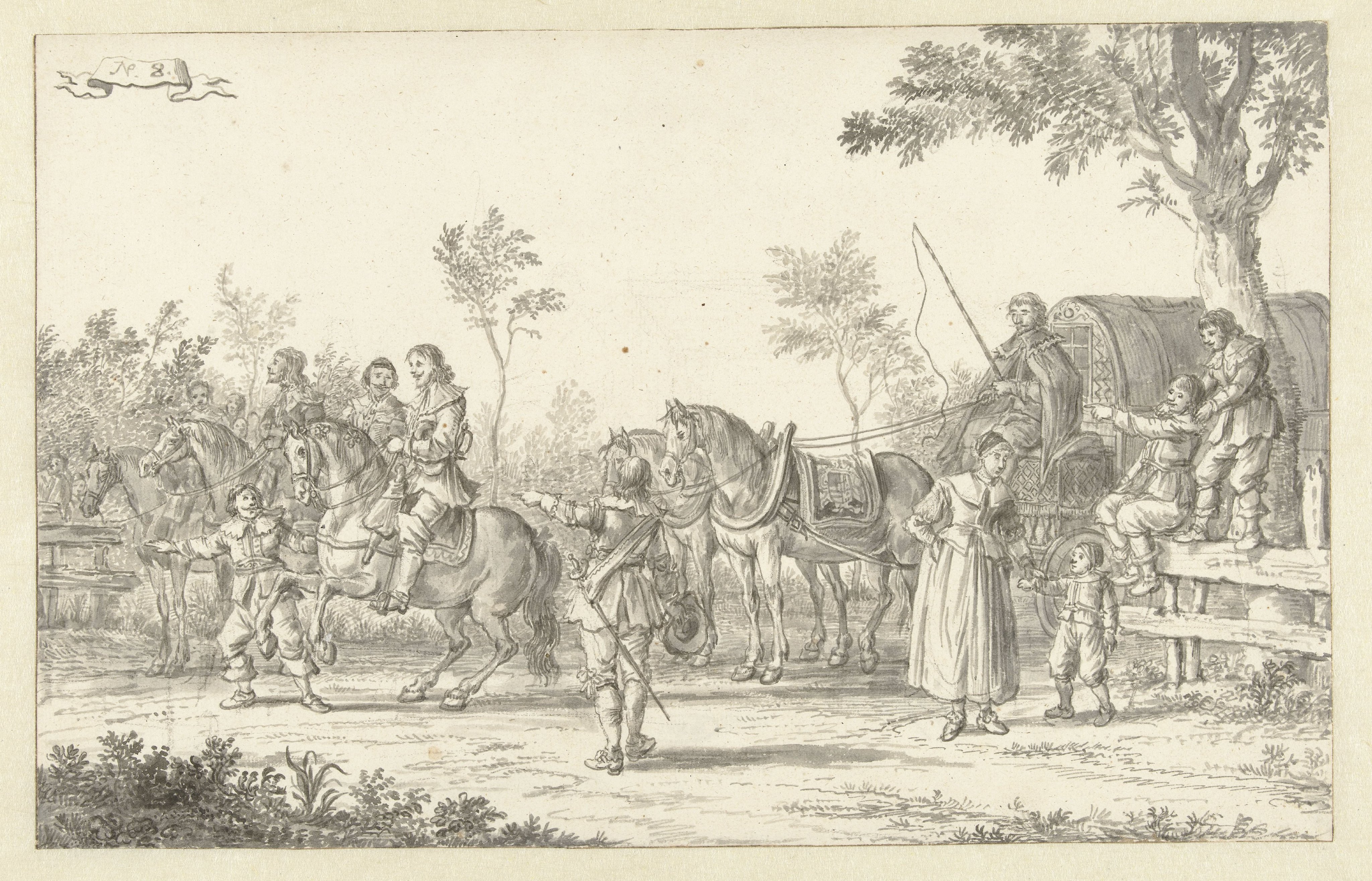 De intocht van Maria de' Medici te Amsterdam in 1638 (plaat 8)