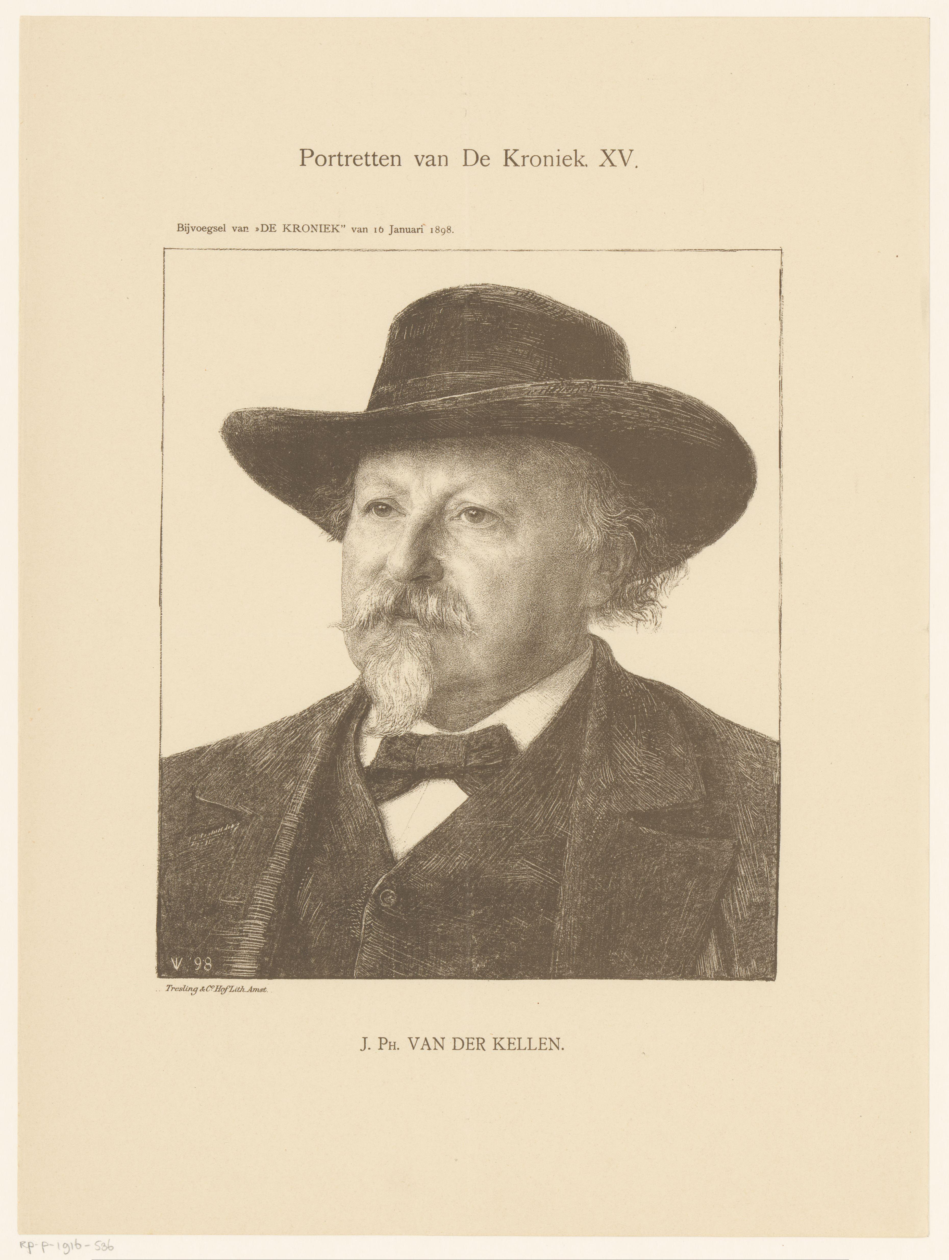Portret van Johan Philip van der Kellen