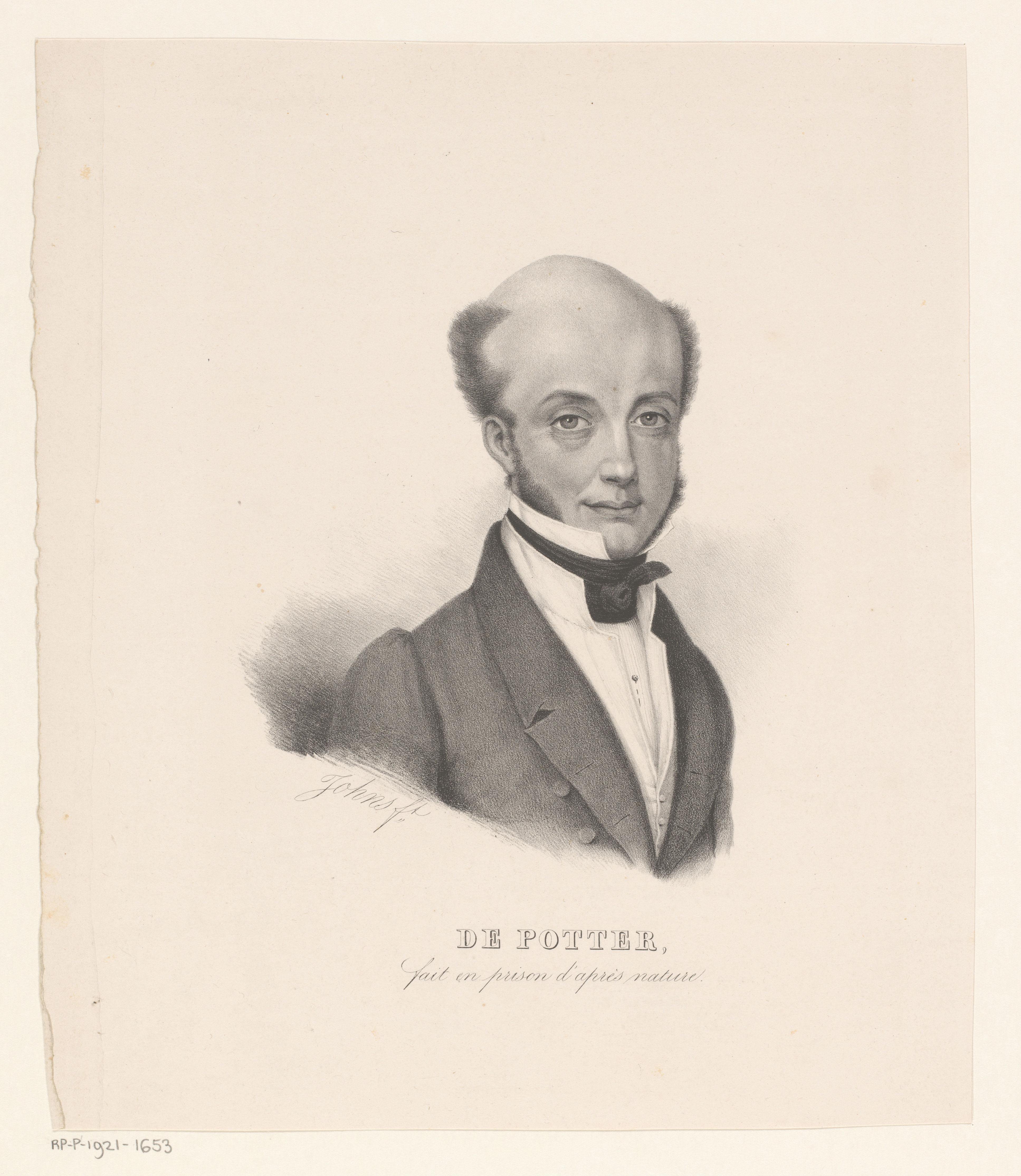 Portret van Louis Joseph de Potter