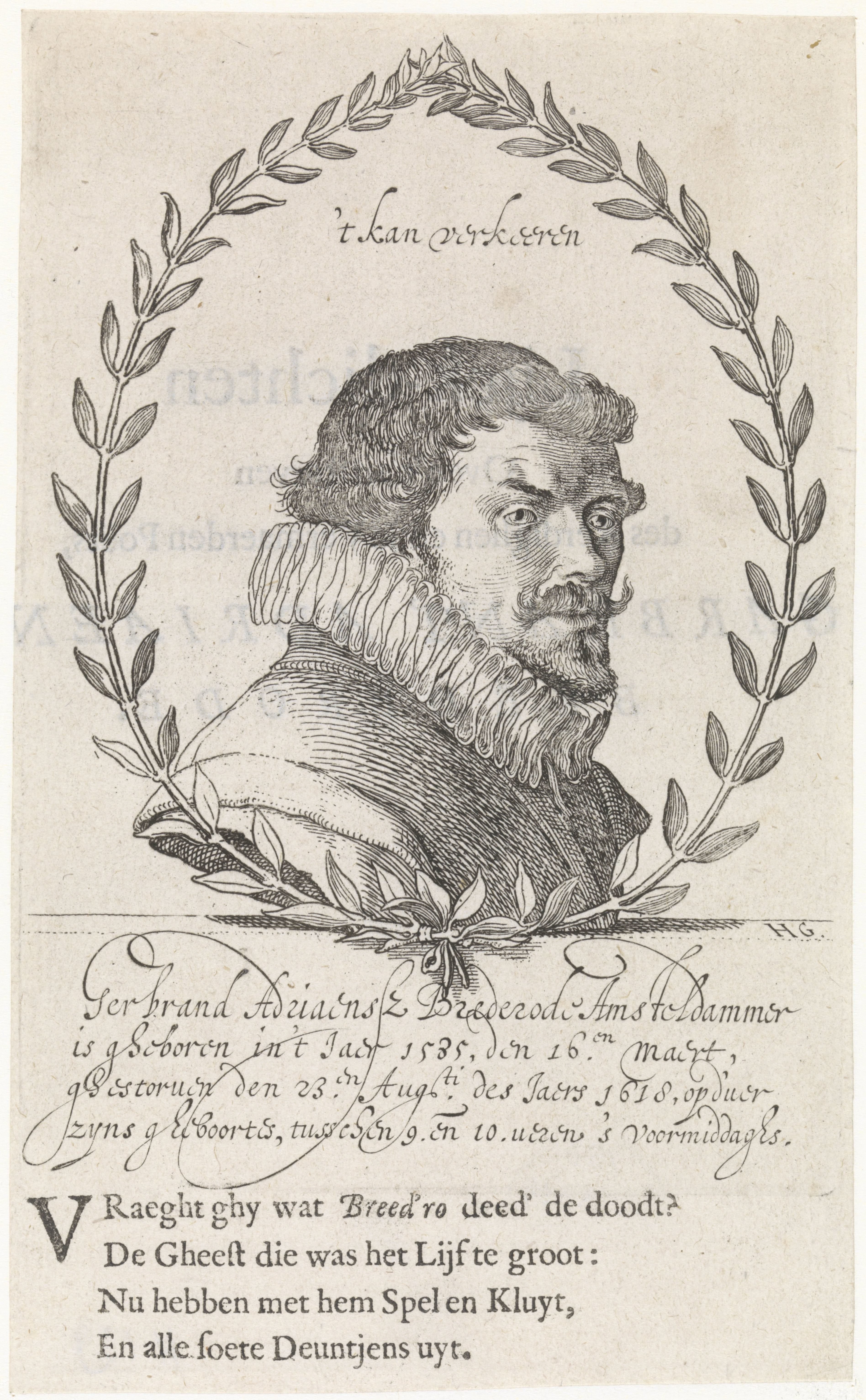 Portret van Gerbrand Adriaensz. Bredero