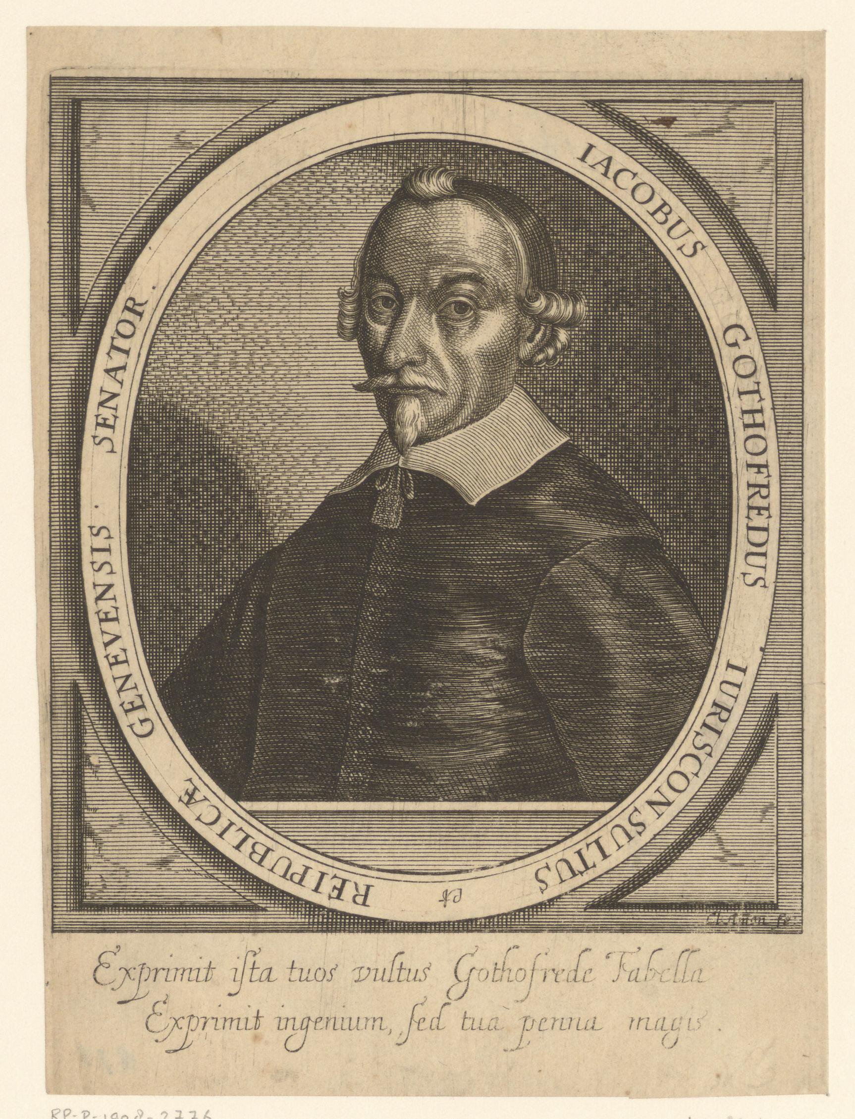 Portret van Jacobus Gothofredus