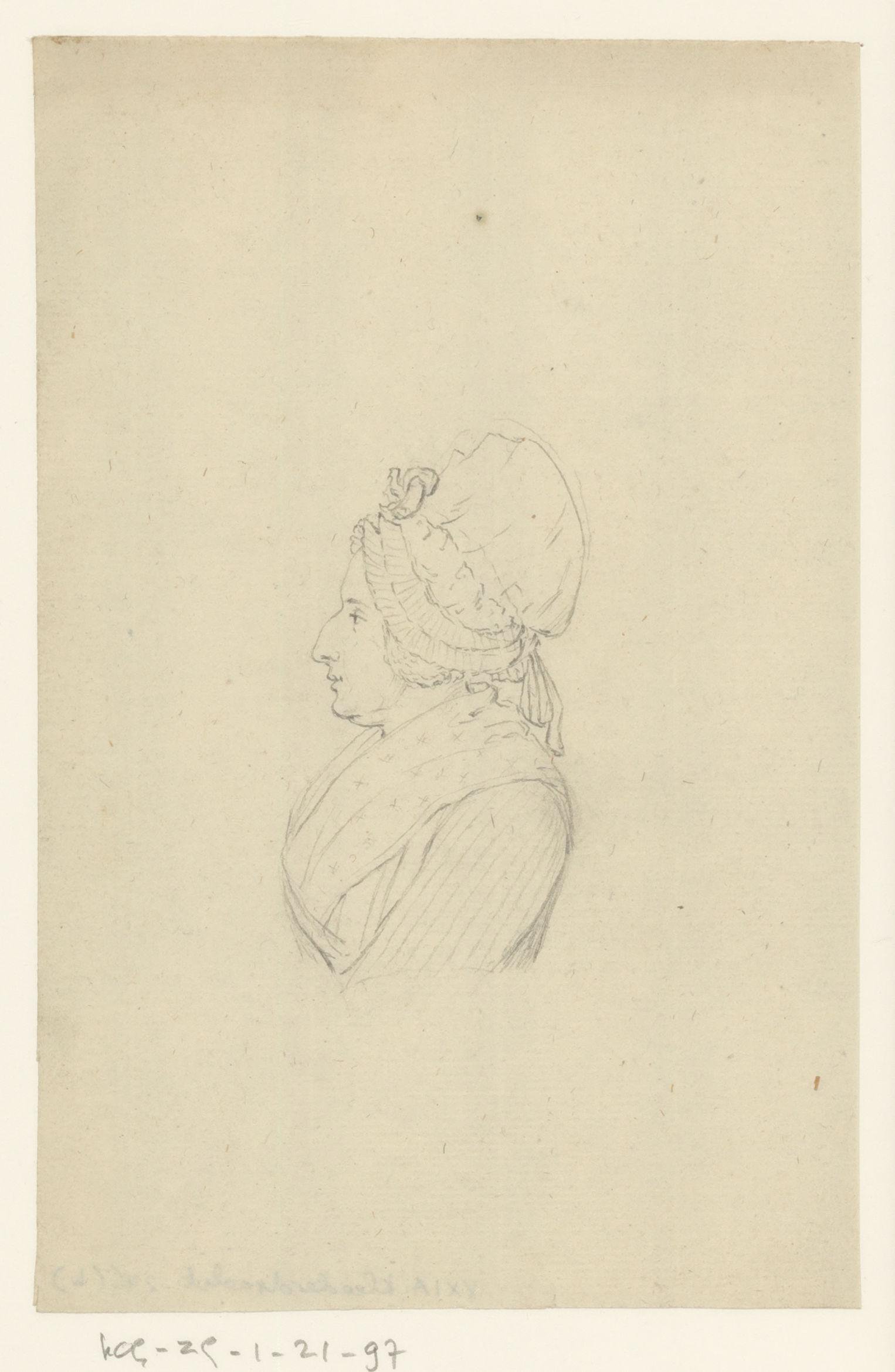 Portret van een vrouw in een medaillon, mogelijk de zus van Jean Bernard