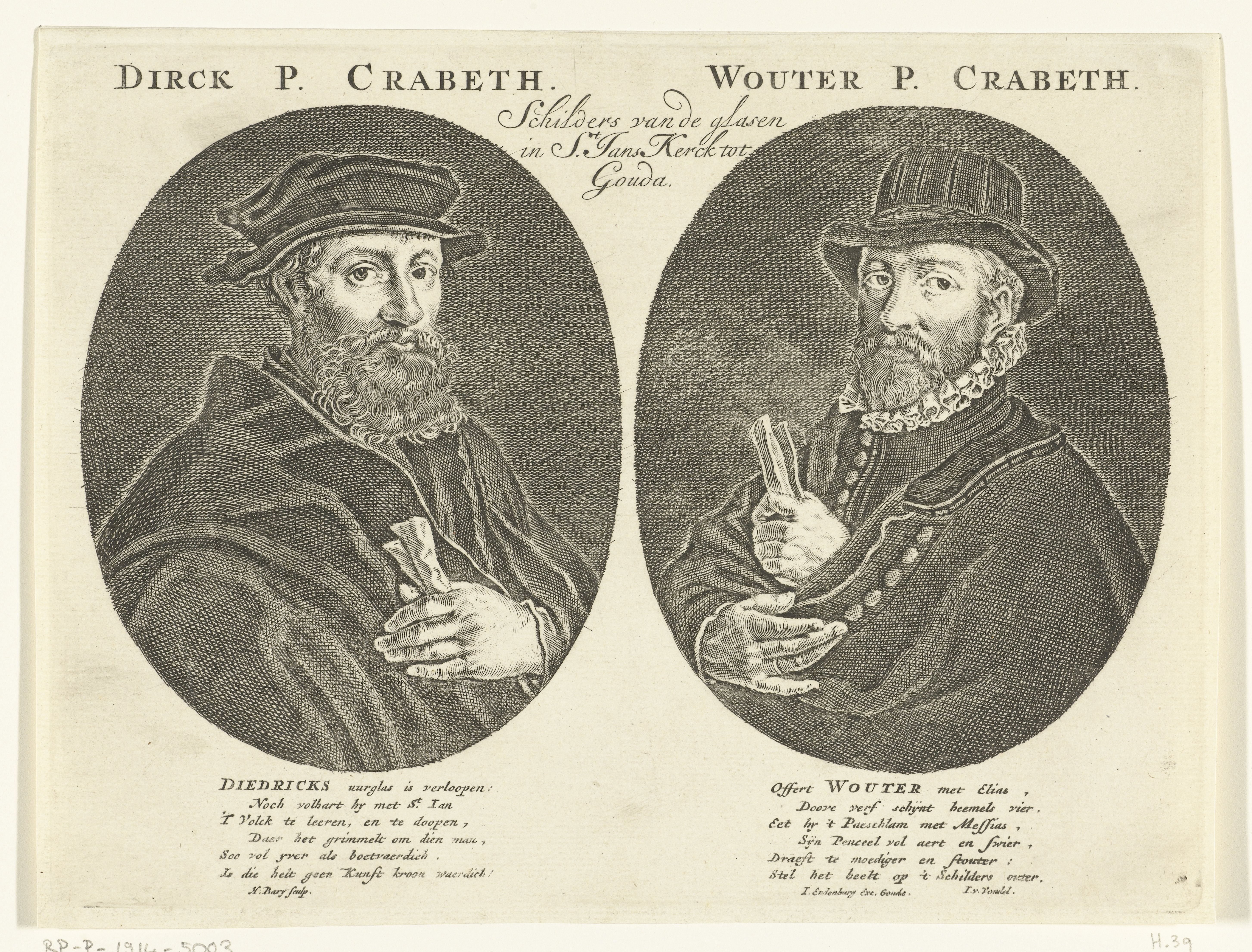 Dubbelportret van Dirck en Wouter Pietersz. Crabeth