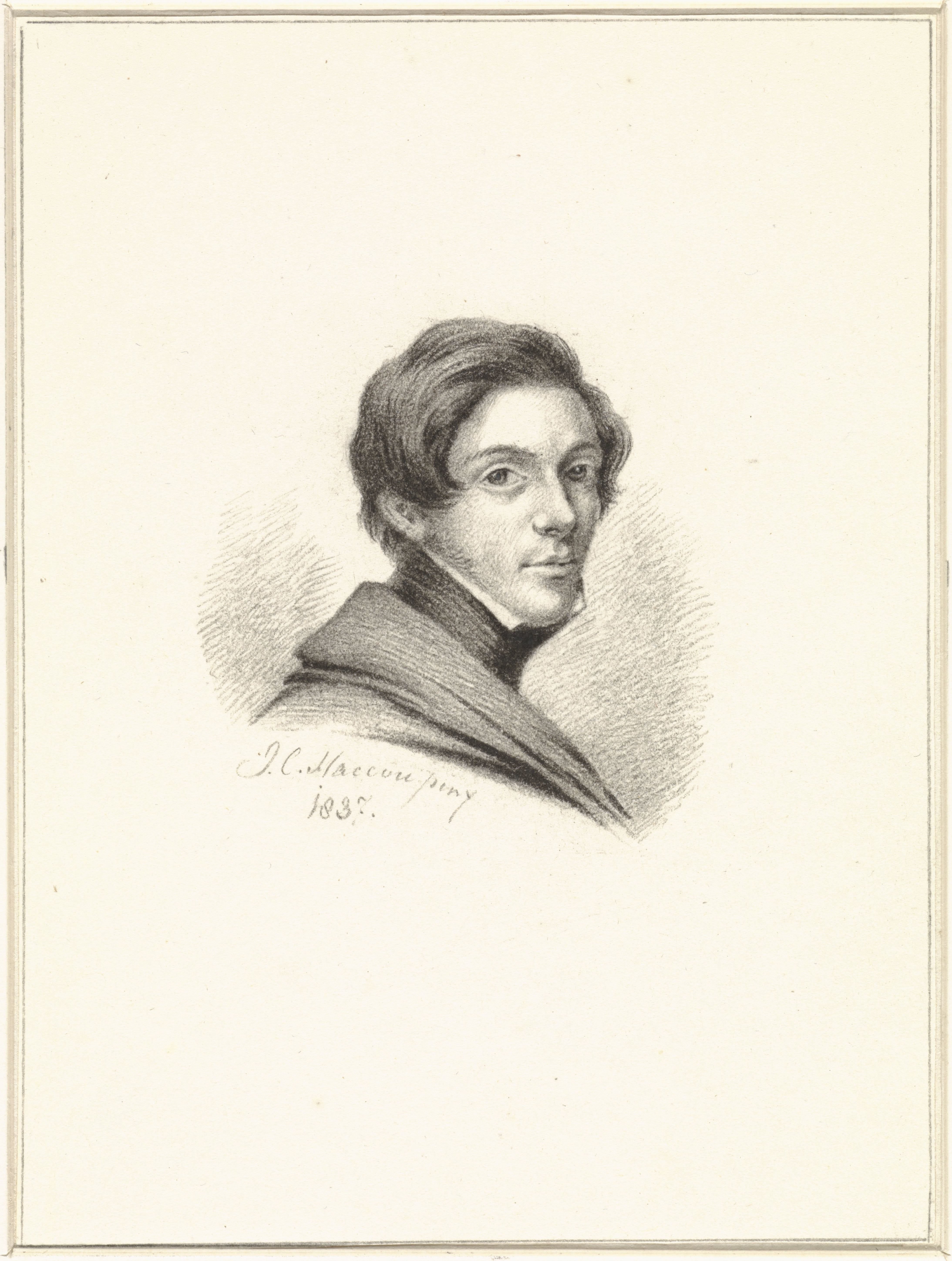 Zelfportret van Johannes Cornelis Haccou