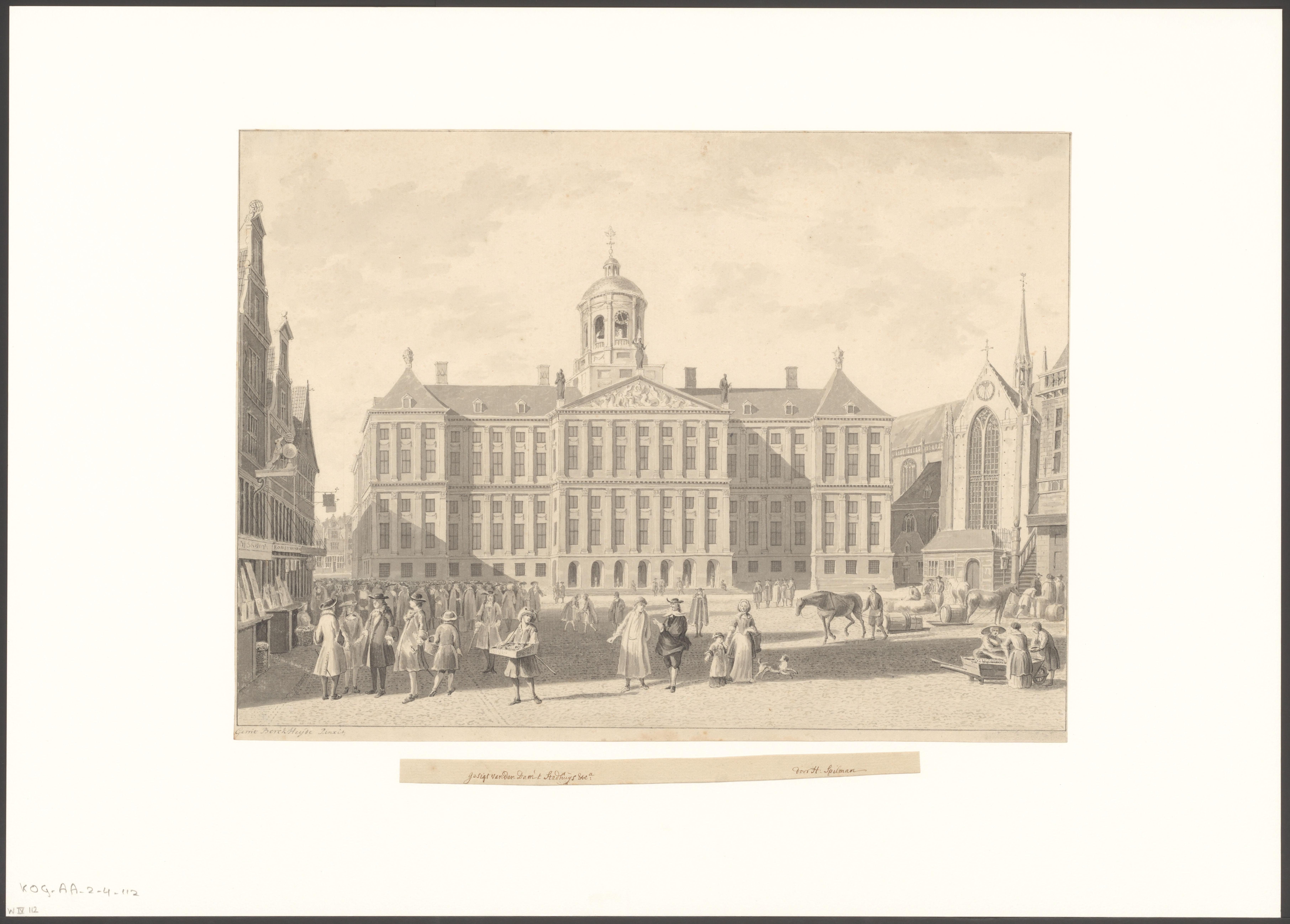 Gezicht op het Stadhuis op de Dam