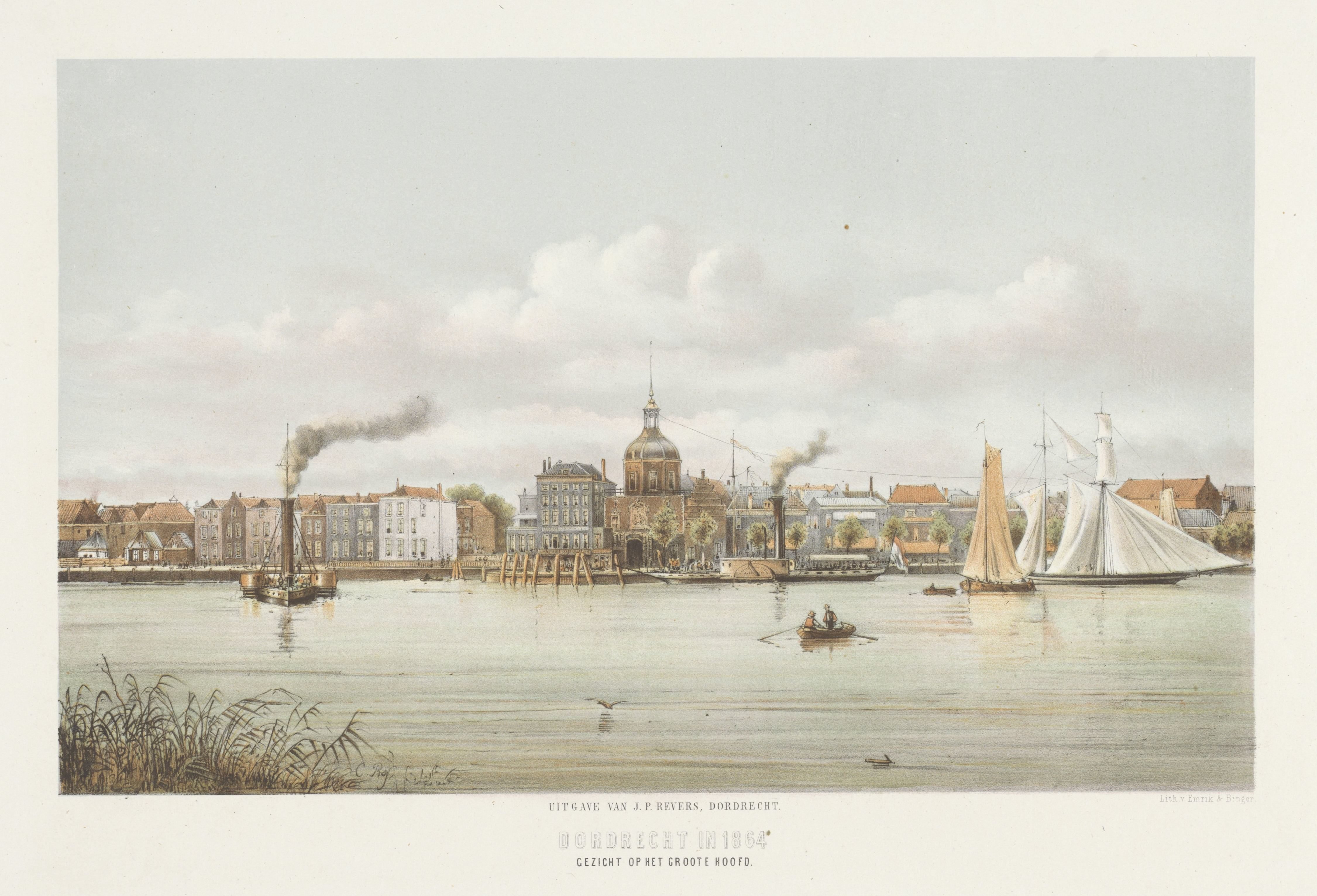 Gezicht op de Groothoofdspoort in Dordrecht