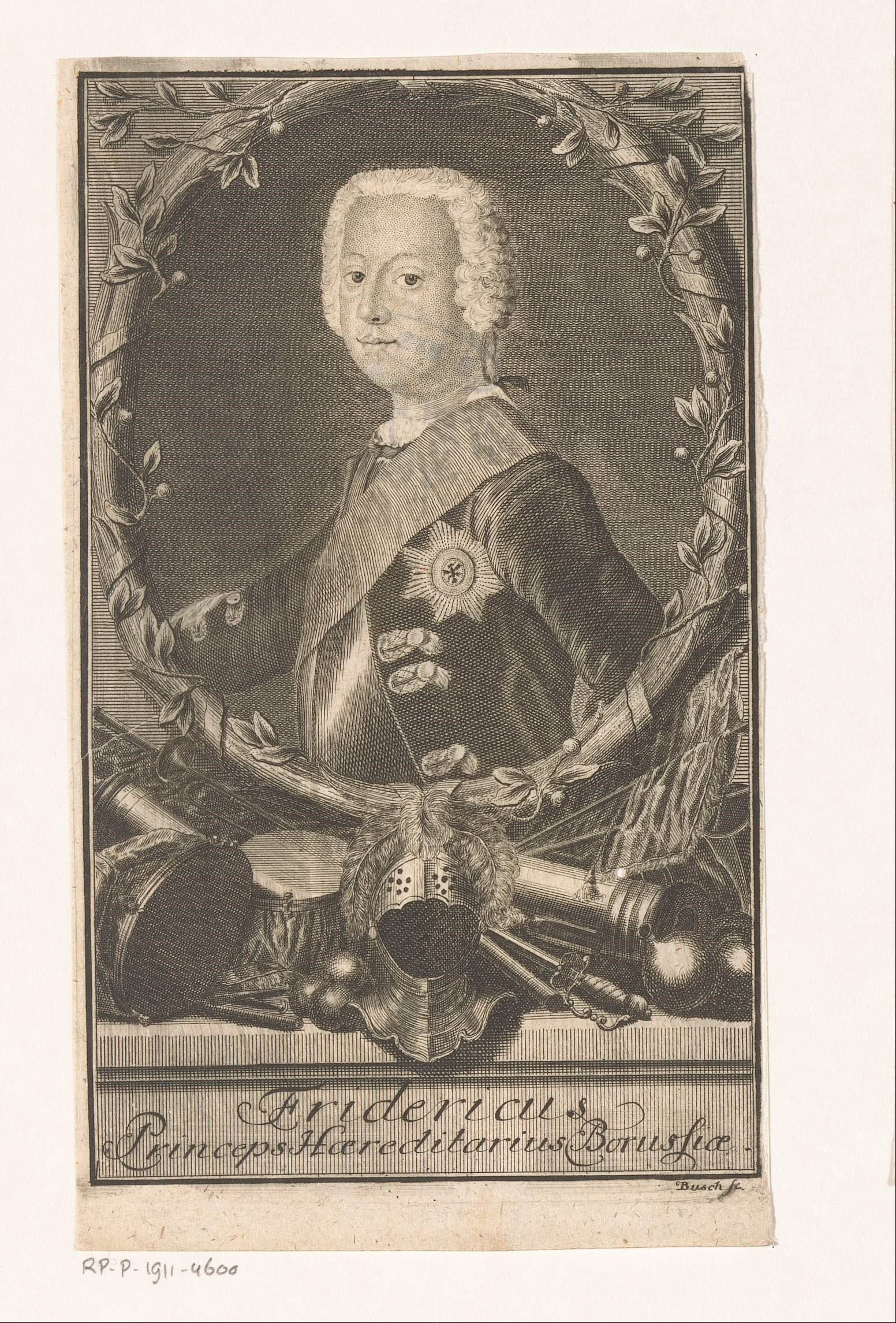Portret van Frederik de Grote als kroonprins