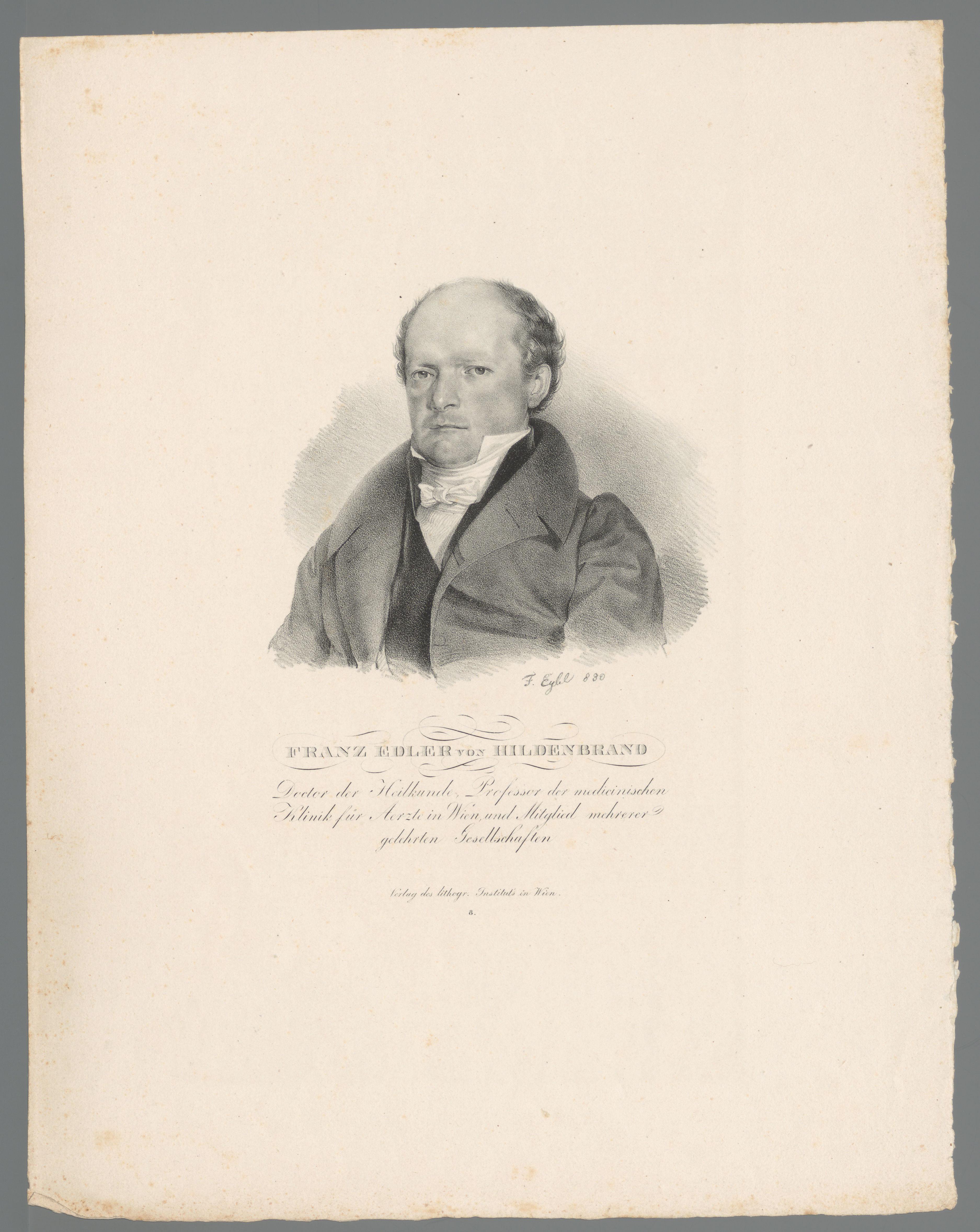 Portret van Franz Xaver Edler von Hildenbrand